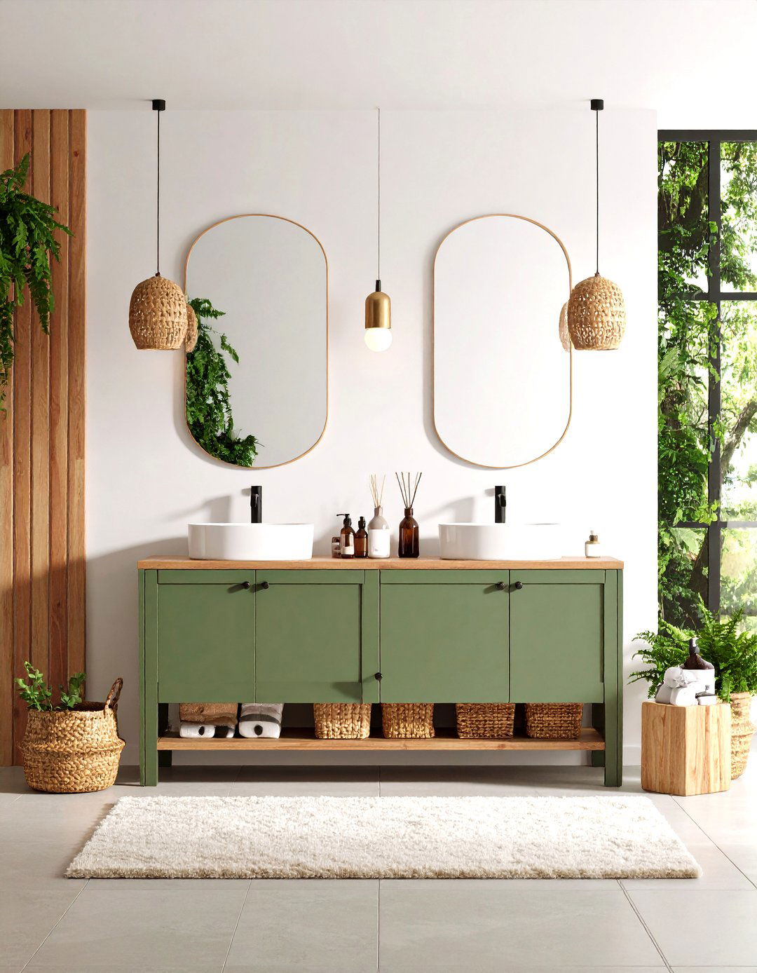 Sage Green Vanity Bathroom Spa Vibe - 25 bathroom with green vanity