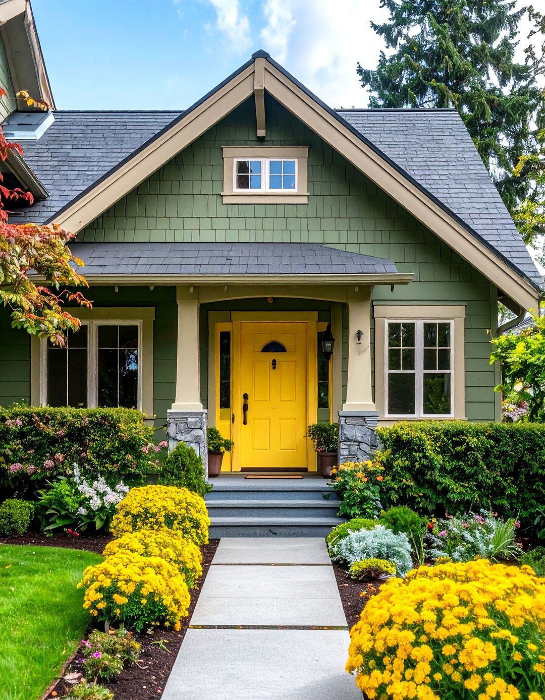 Sage Roof Sync Olive Walls Soft Green Shingles - 25 olive green house exterior ideas