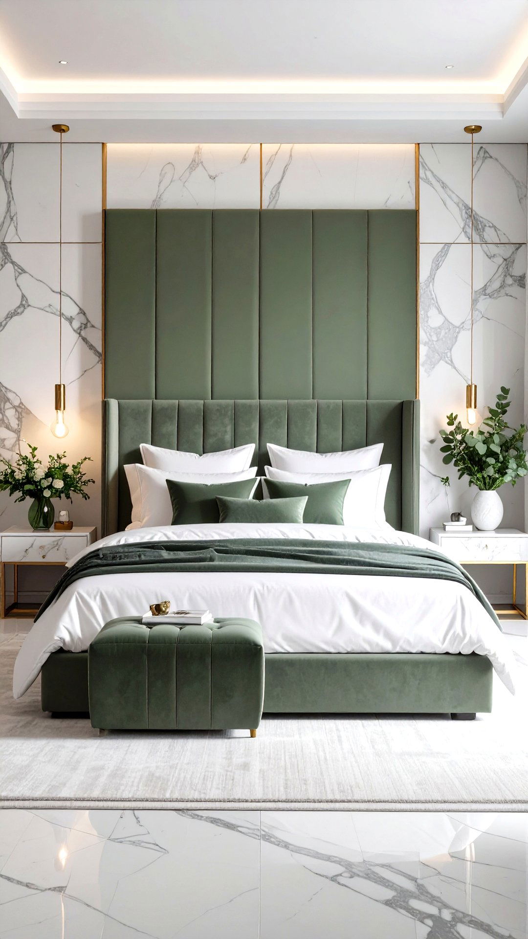 Sage and Marble Harmony Greek Bedroom - 25 greek bedroom design ideas