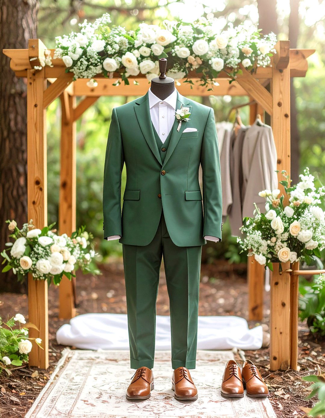 Sage to Emerald Green Mens Wedding Outfit - 25 men's wedding outfit ideas