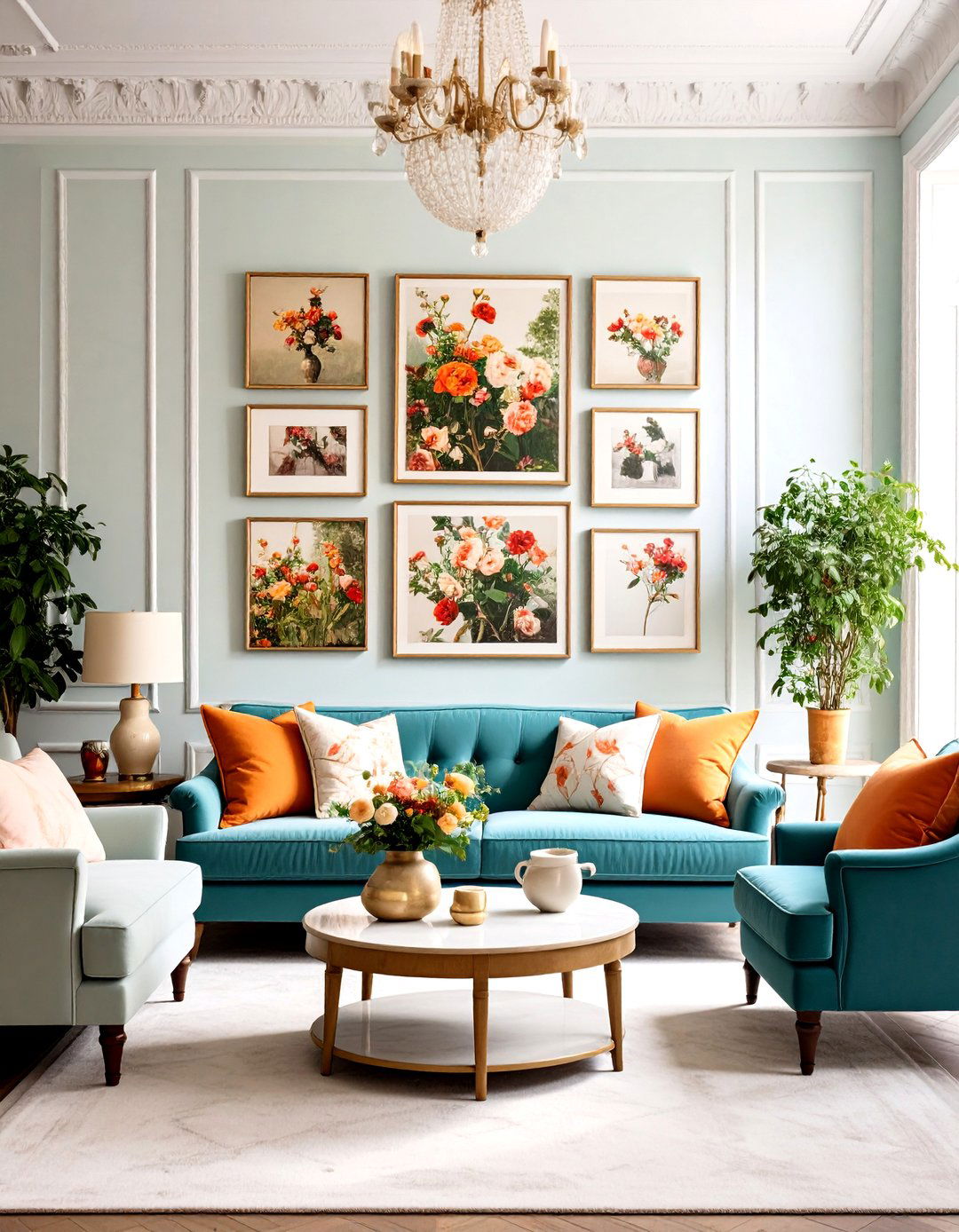 Salon Style Eclectic Family Picture Wall