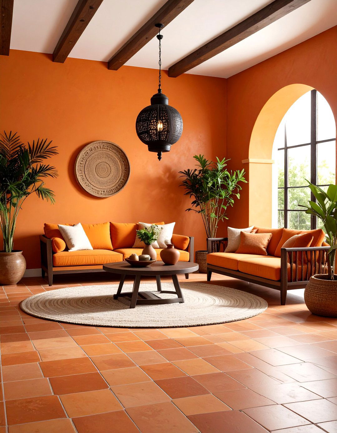 Saltillo Tile Orange Mexican Paint Color for Mediterranean Energy - 25 mexican interior paint colors