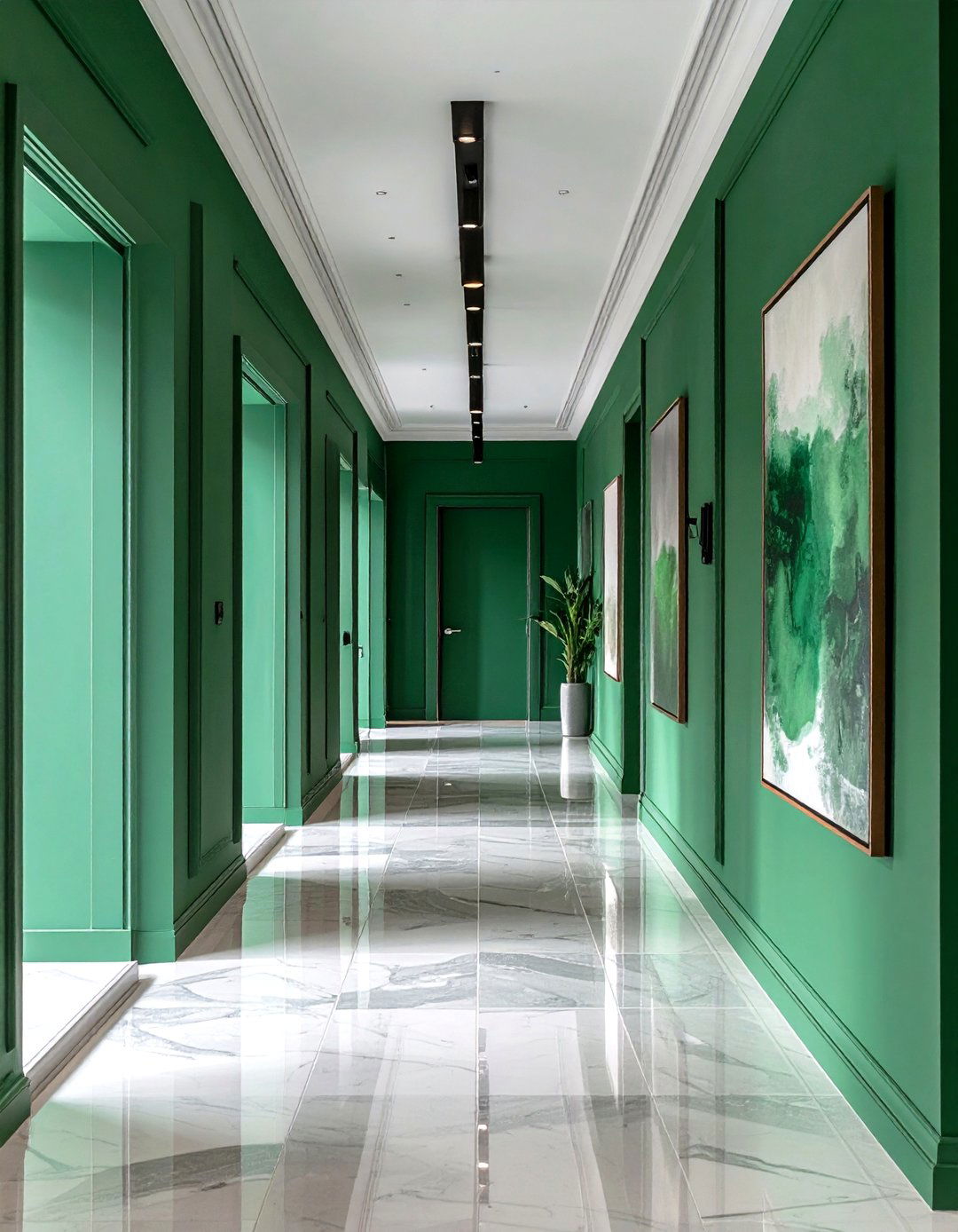 Sample Pot Green Hallway Test Before Committing - 25 green hallway ideas