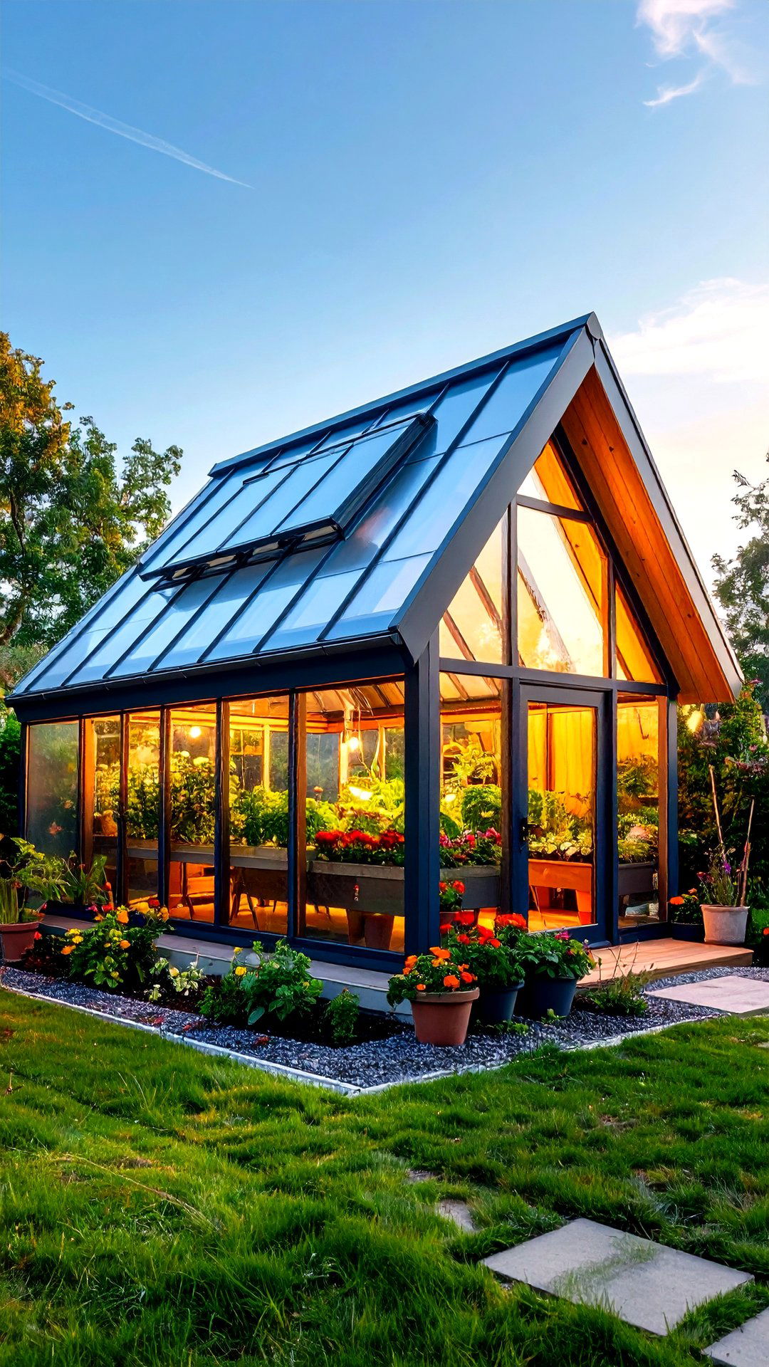 Sawtooth Roof Corner Greenhouse for Passive Venting - 25 corner greenhouse ideas