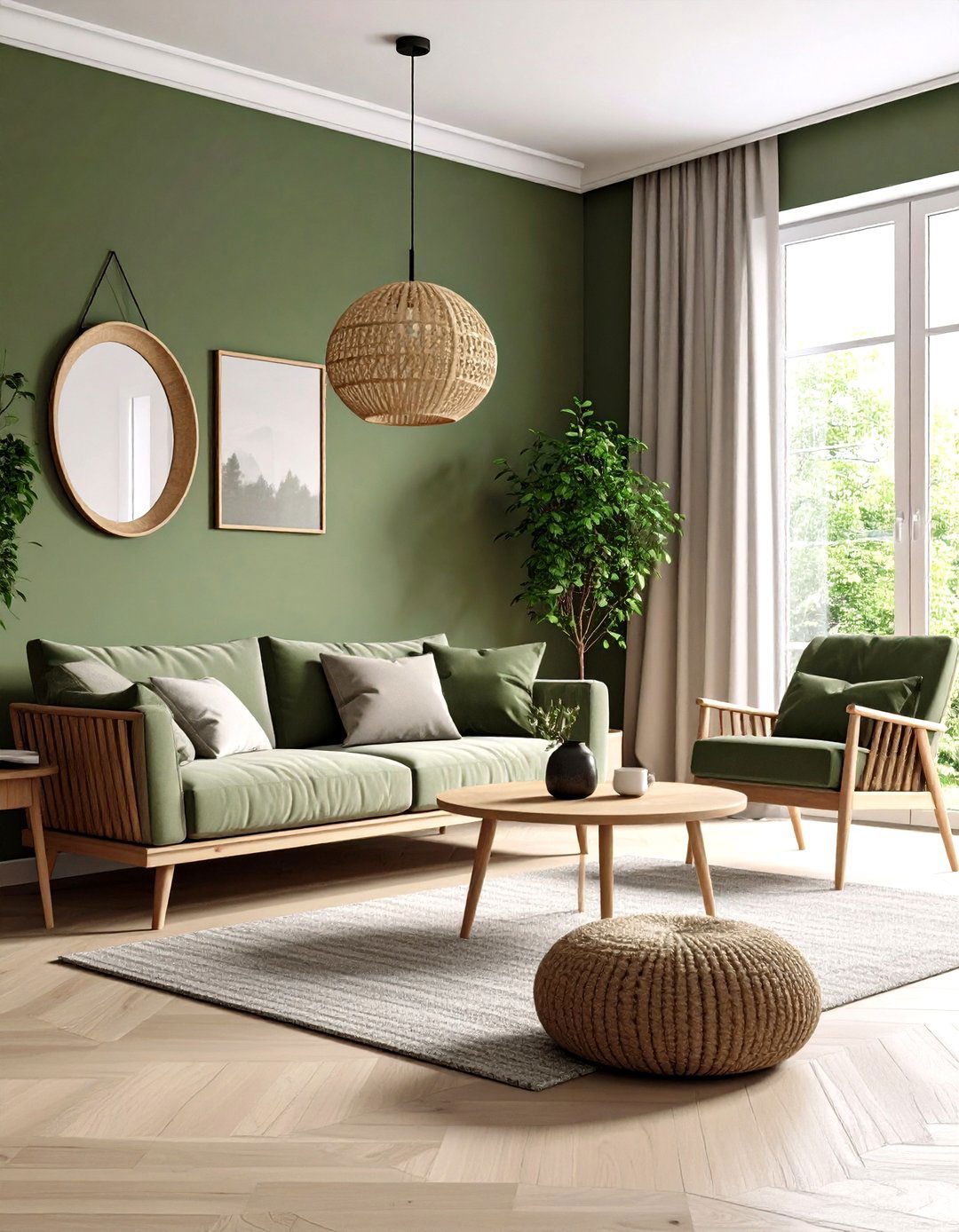 Scandinavian Minimal Olive Palette - 25 olive green room ideas
