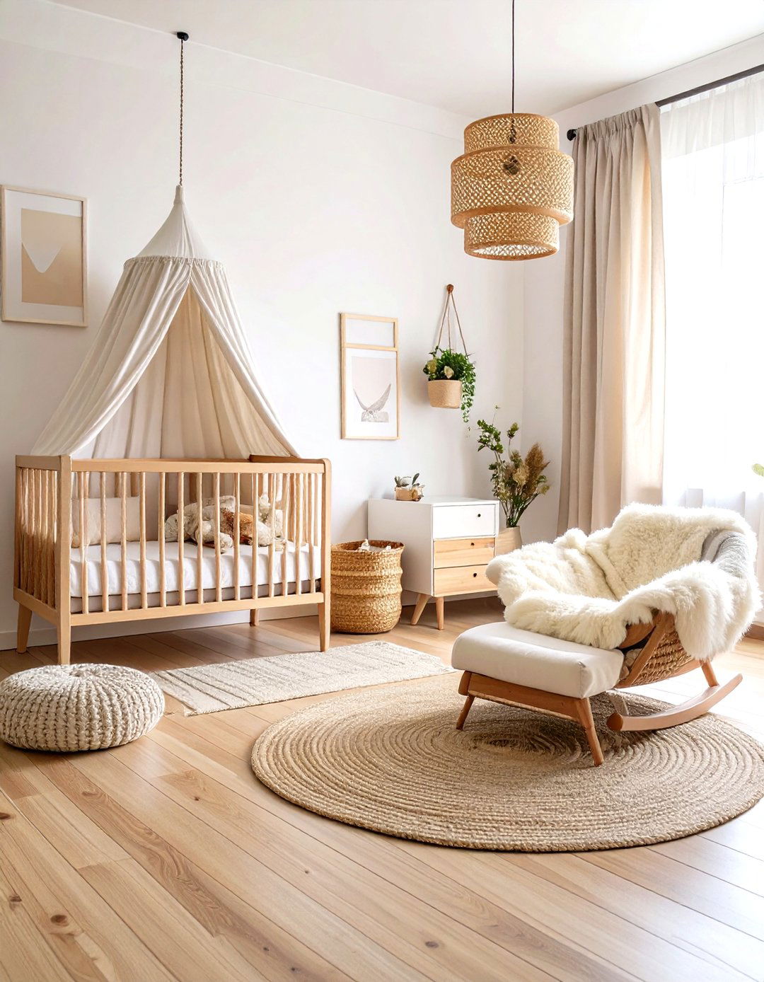 Scandinavian Minimalism with Natural Woods - 25 neutral nursery ideas
