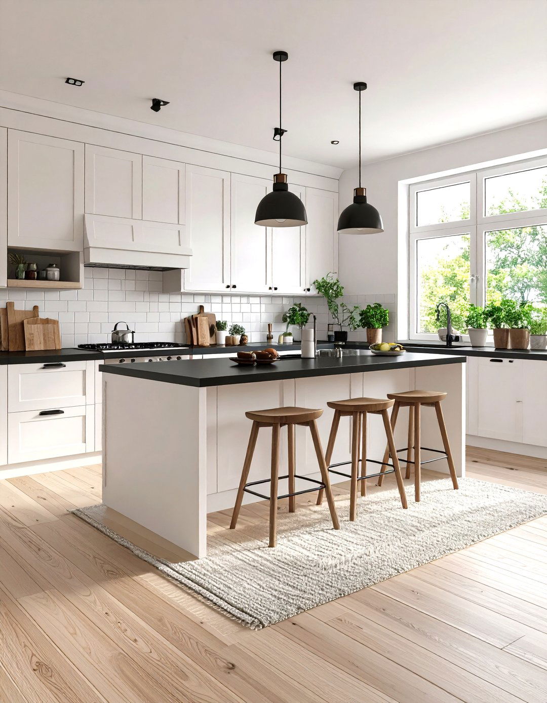 Scandinavian Minimalist Monochrome Space - 25 black and white kitchen ideas