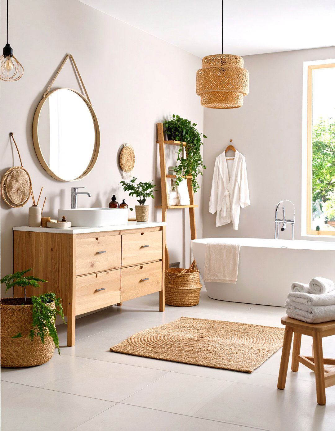 Scandinavian Neutrals for Warm Minimalism - 25 minimalist bathroom ideas