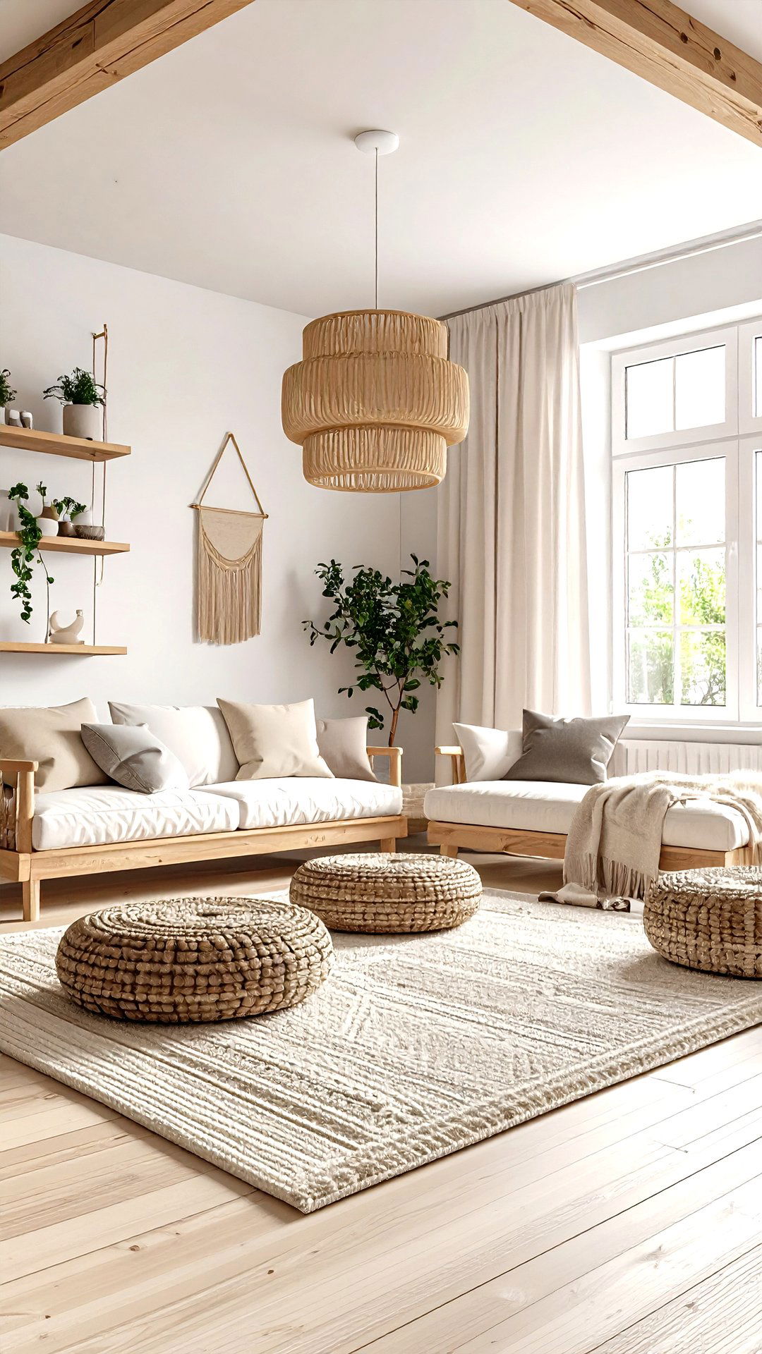 Scandinavian Room Serenity in White and Wood - 25 aesthetic room ideas