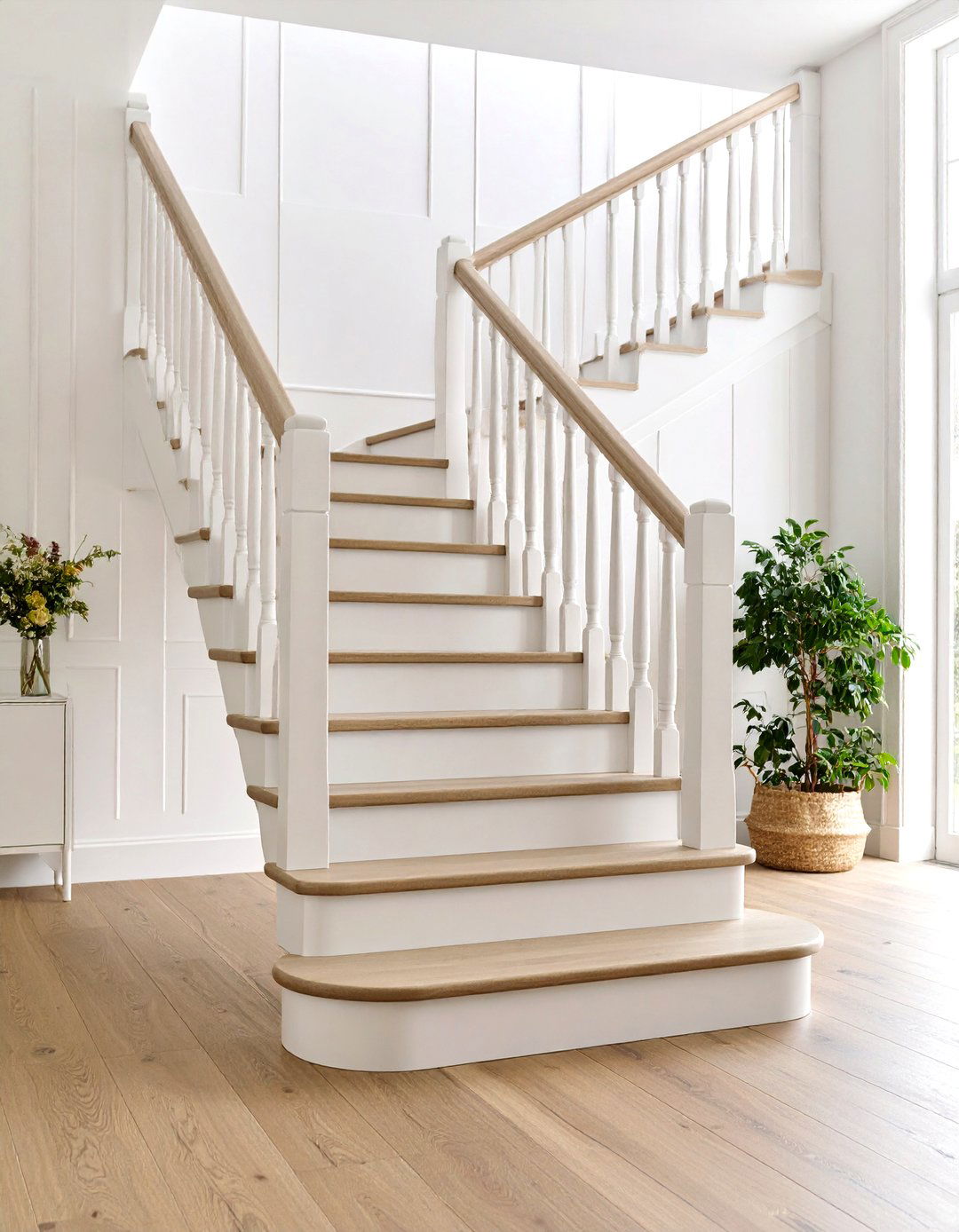 Scandinavian White Oak Minimalism - 25 open staircase ideas
