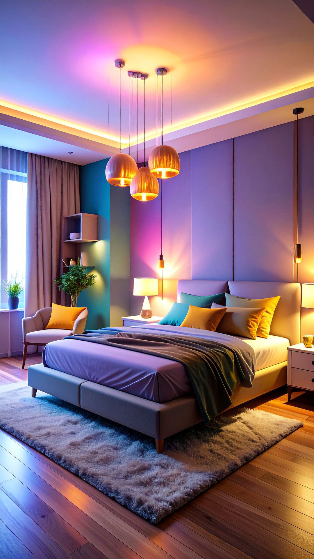 Sculptural Statement Lighting - 25 minimalist bedroom ideas