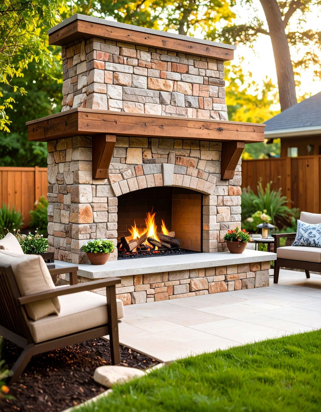 Sculptural Steel Outdoor Fireplace Becomes Art - 25 outdoor fireplace ideas