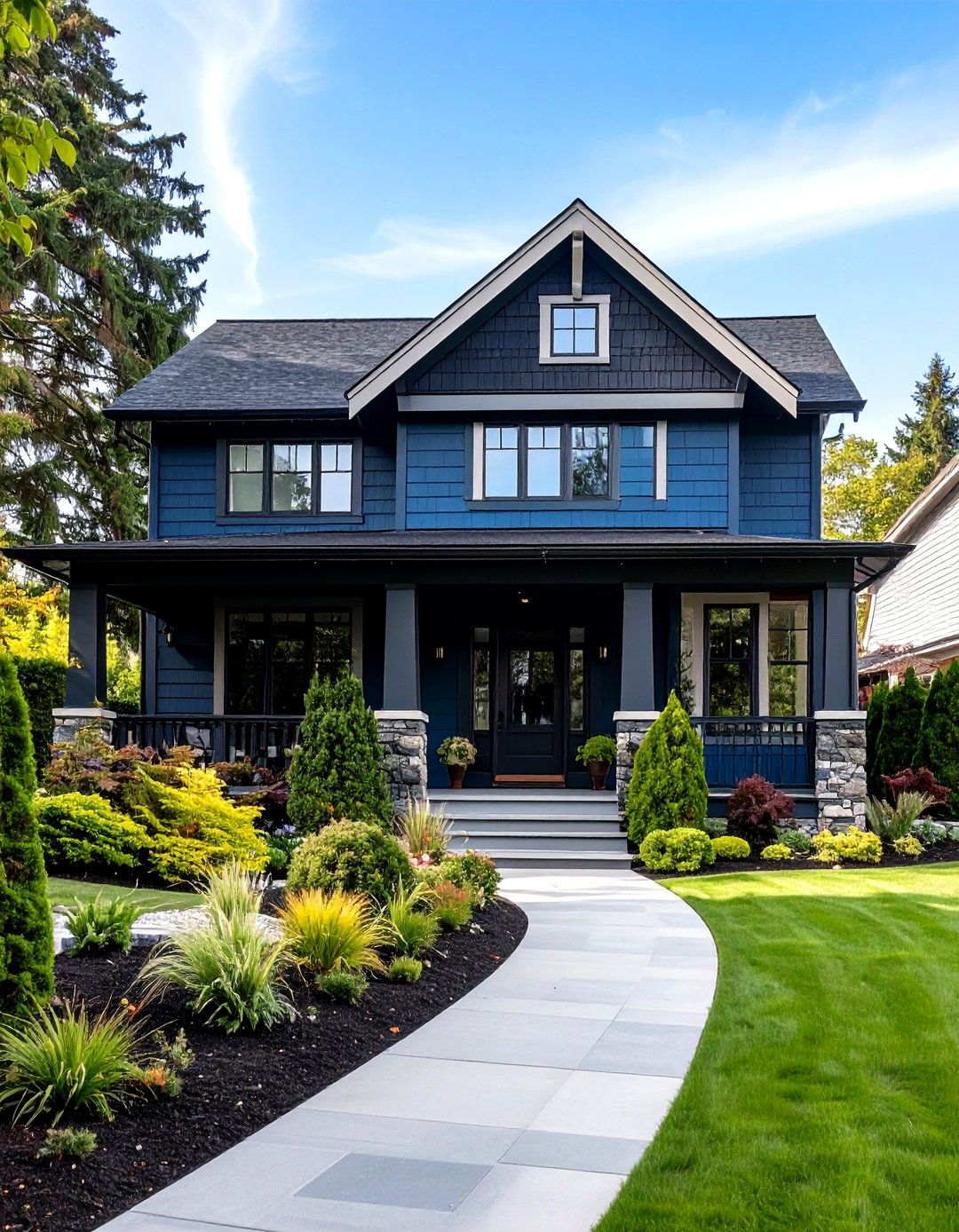 Sea Serpent SW Deep Blue Green Paint Color - 25 paint colors for a modern black house with cedar accents