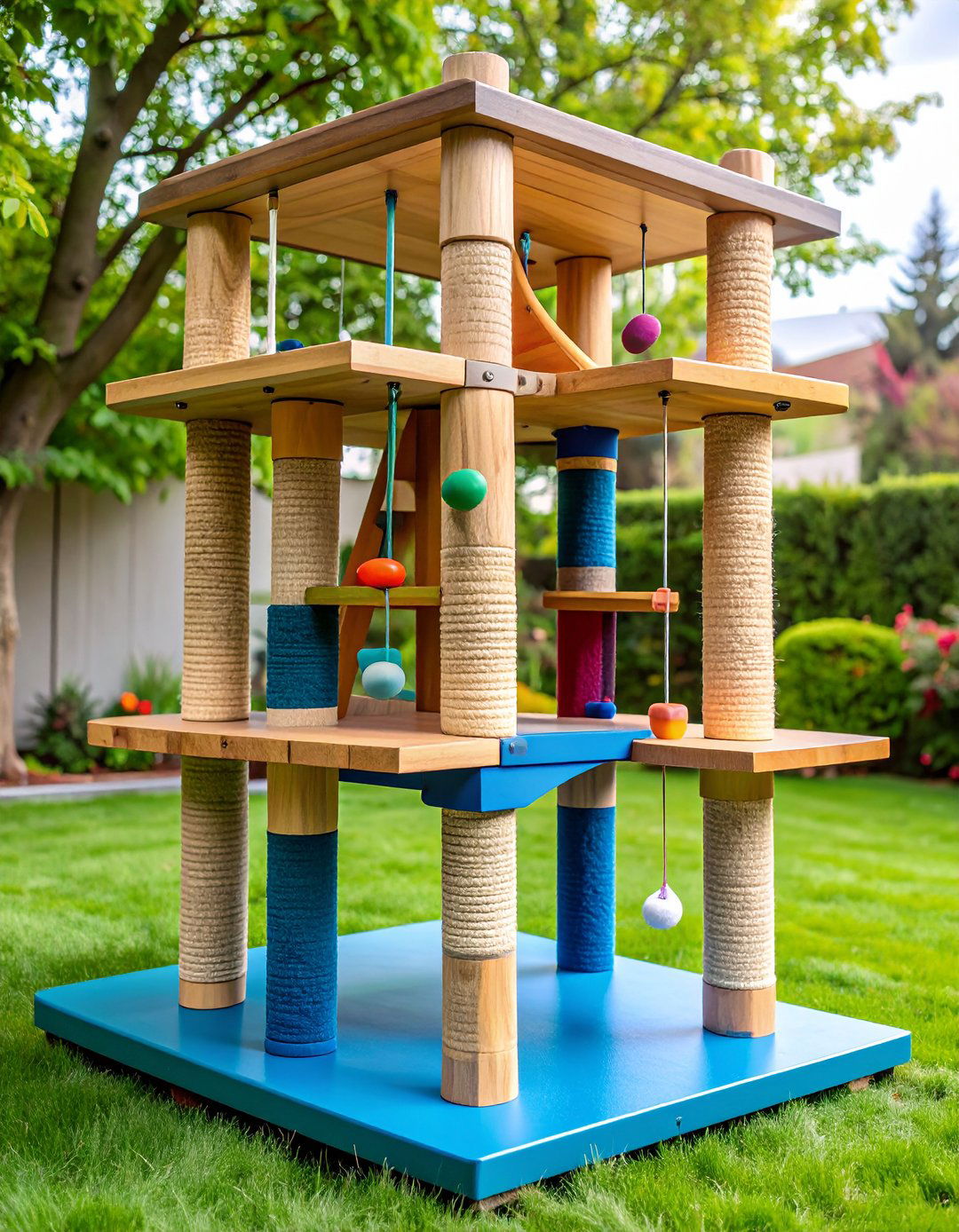 Sealed Pressure Treated Base Tree - 25 outdoor cat tree ideas