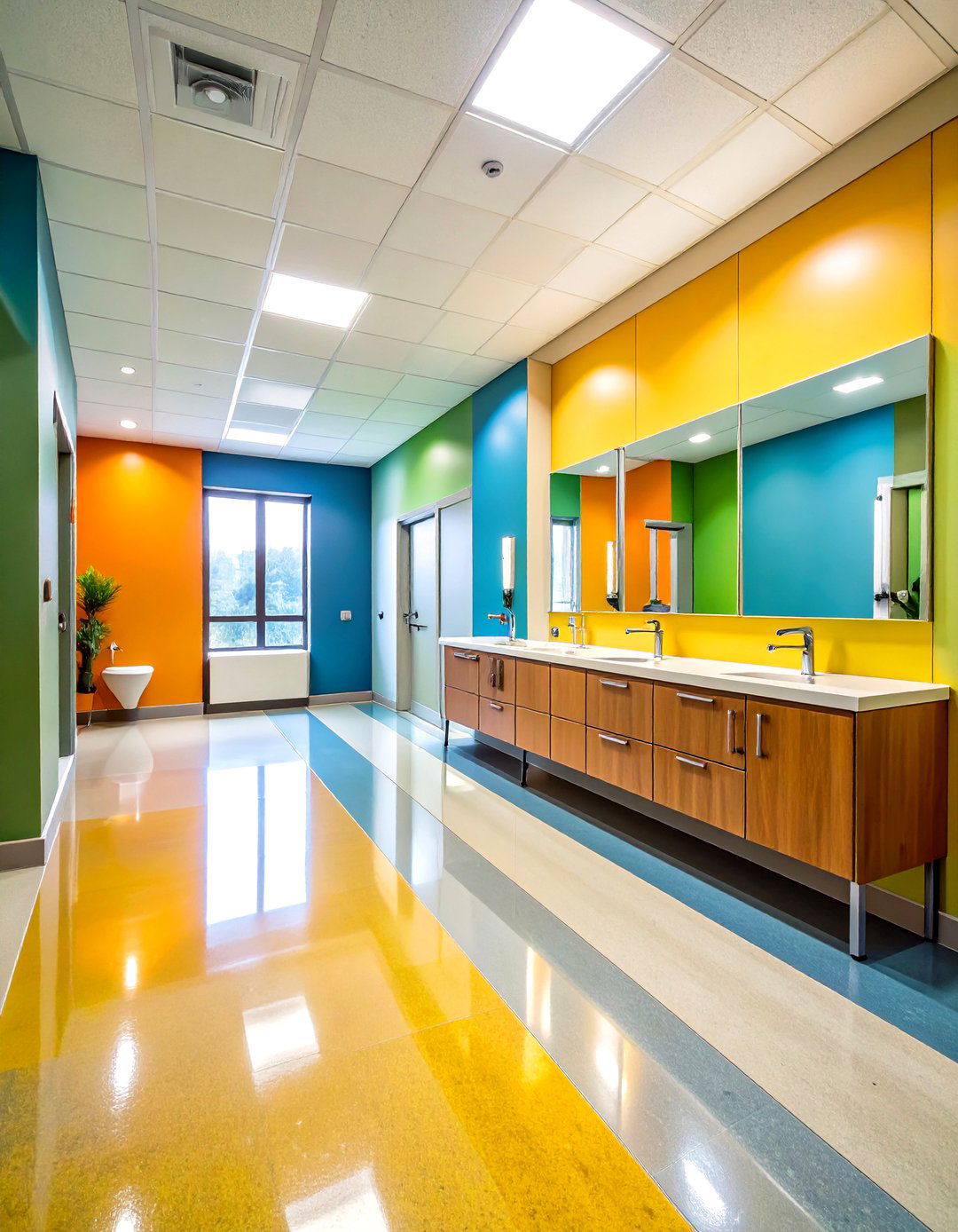 Seamless Epoxy or Urethane Floors - 25 office bathroom ideas