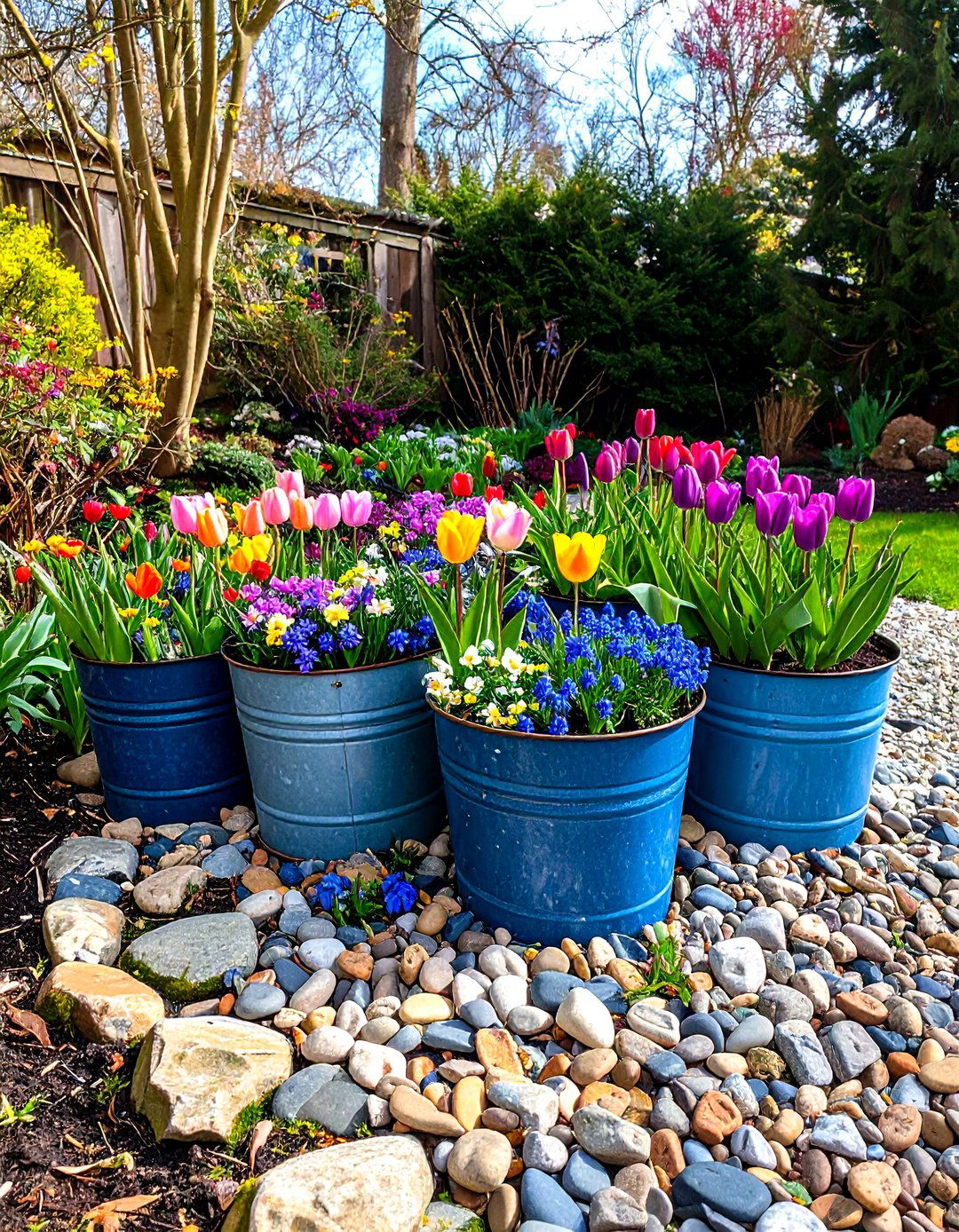 Seasonal Bulb Buckets - 25 nursery garden ideas