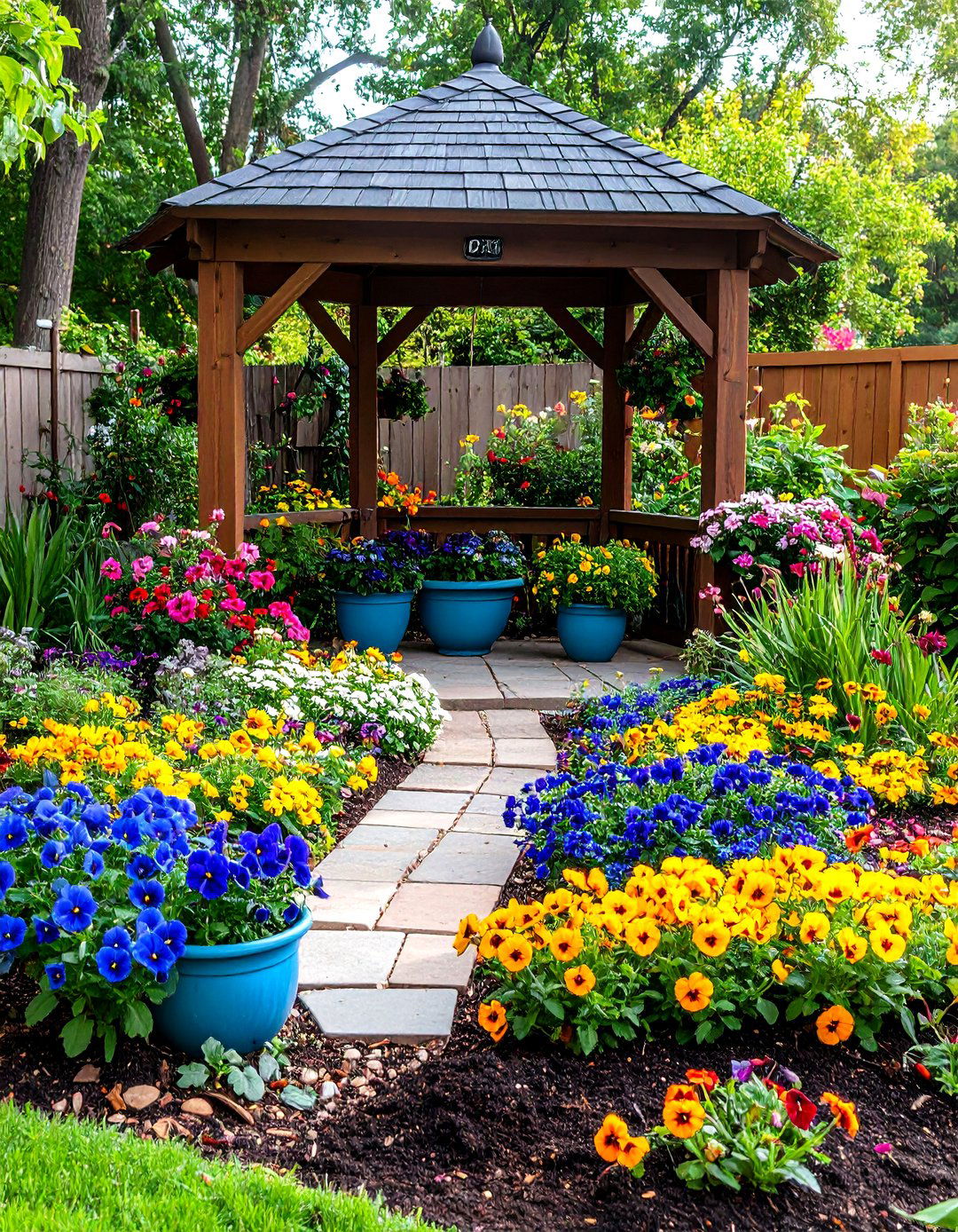 Seasonal Color Wishing Well Garden Rotation - 25 outdoor wishing well garden ideas