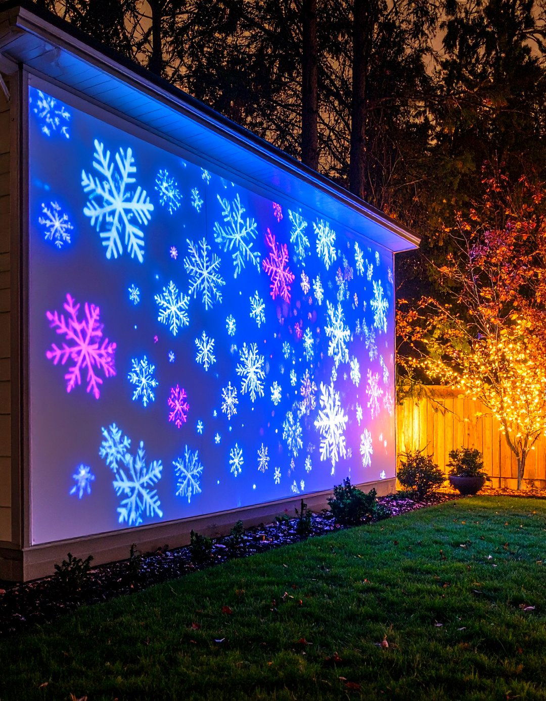 Seasonal Projection Outdoor Lighting for Events - 25 outdoor lighting ideas