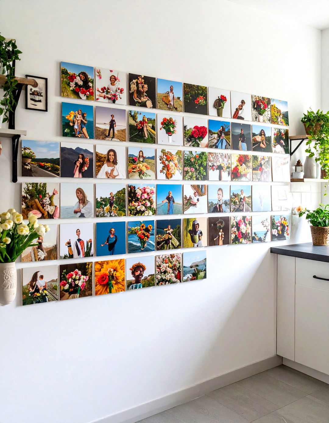 Seasonal Swap Magnetic Family Picture Wall - 25 family picture wall ideas