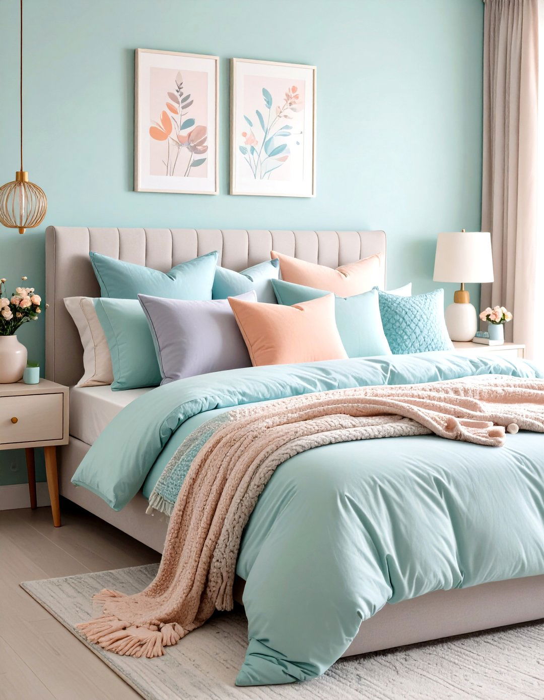Seasonal Switch Up Through Pastel Accessories - 25 pastel bedroom ideas