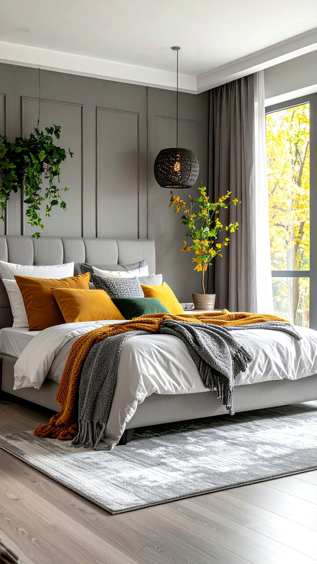 Seasonal Switch Ups with Throw Pillows in a Grey and White Bedroom - 25 grey and white bedroom ideas