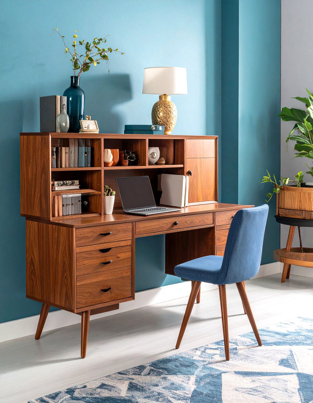 Secretary Desk Closes Clutter in the Office Guest Room - 25 office guest room ideas