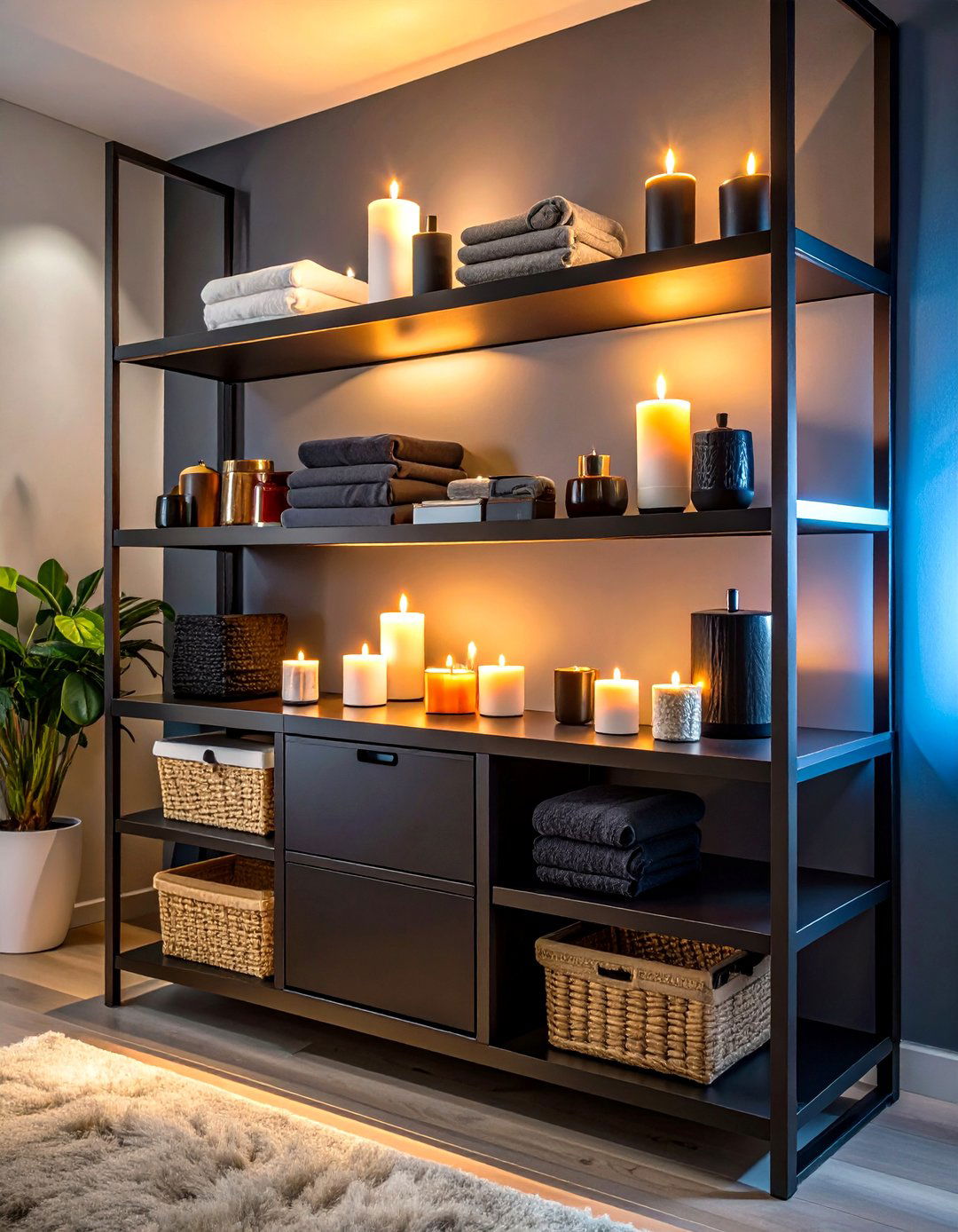 Sensory Rich Moody Laundry Lounge - 25 dark & moody laundry room ideas