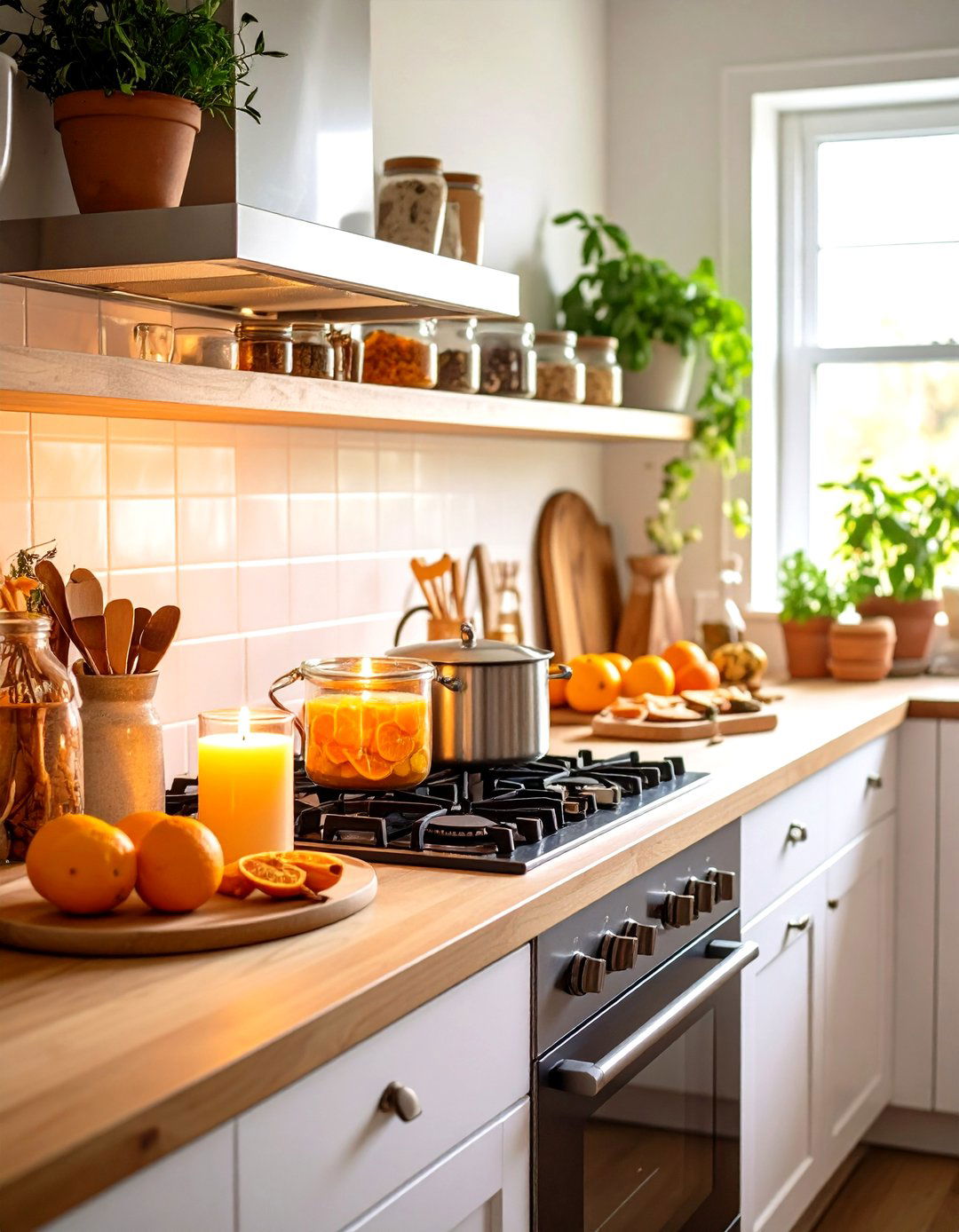 Sensory Touches of Candle and Scent Complete the Boho Kitchen - 25 boho kitchen ideas
