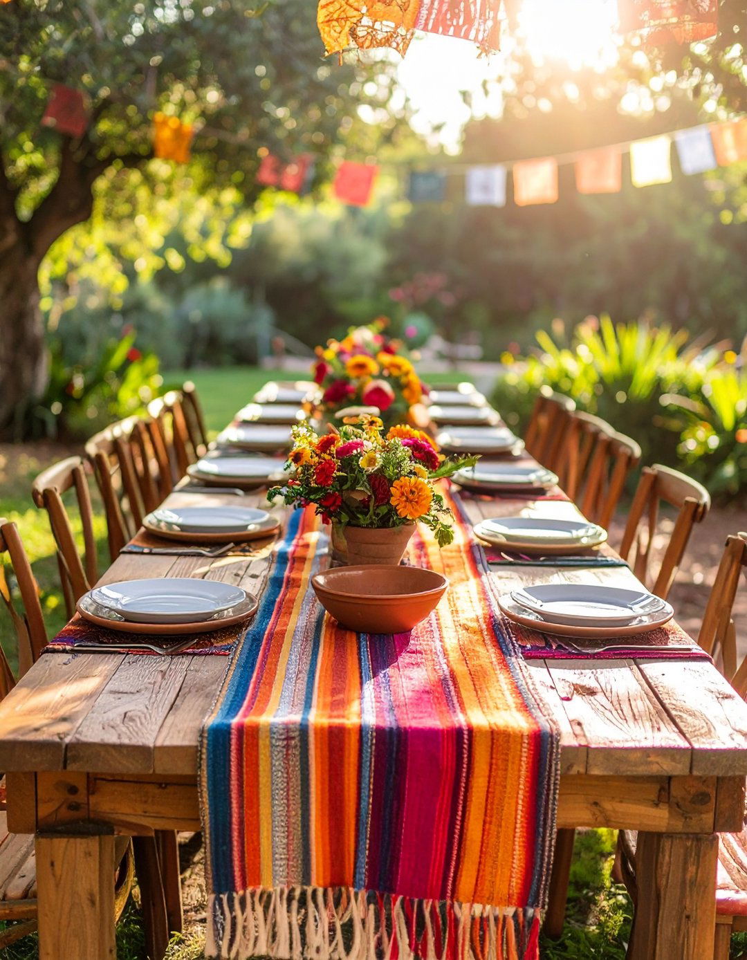 Serape Table Runners and Textiles - 25 mexican wedding ideas