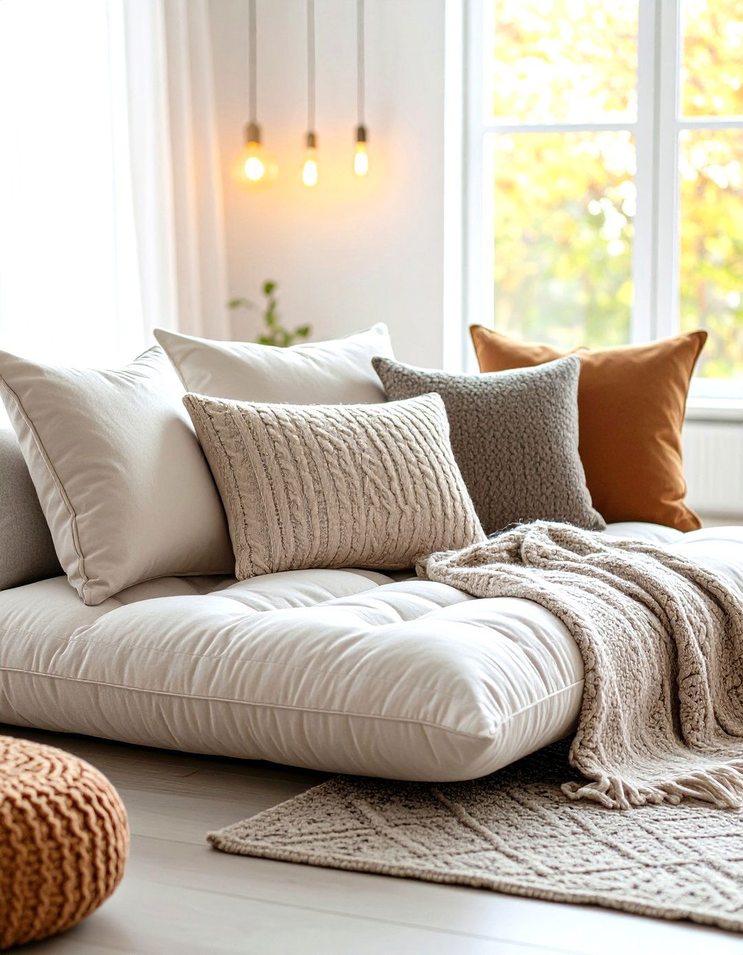 Sew Together Pillow Lounger - 25 floor seating ideas