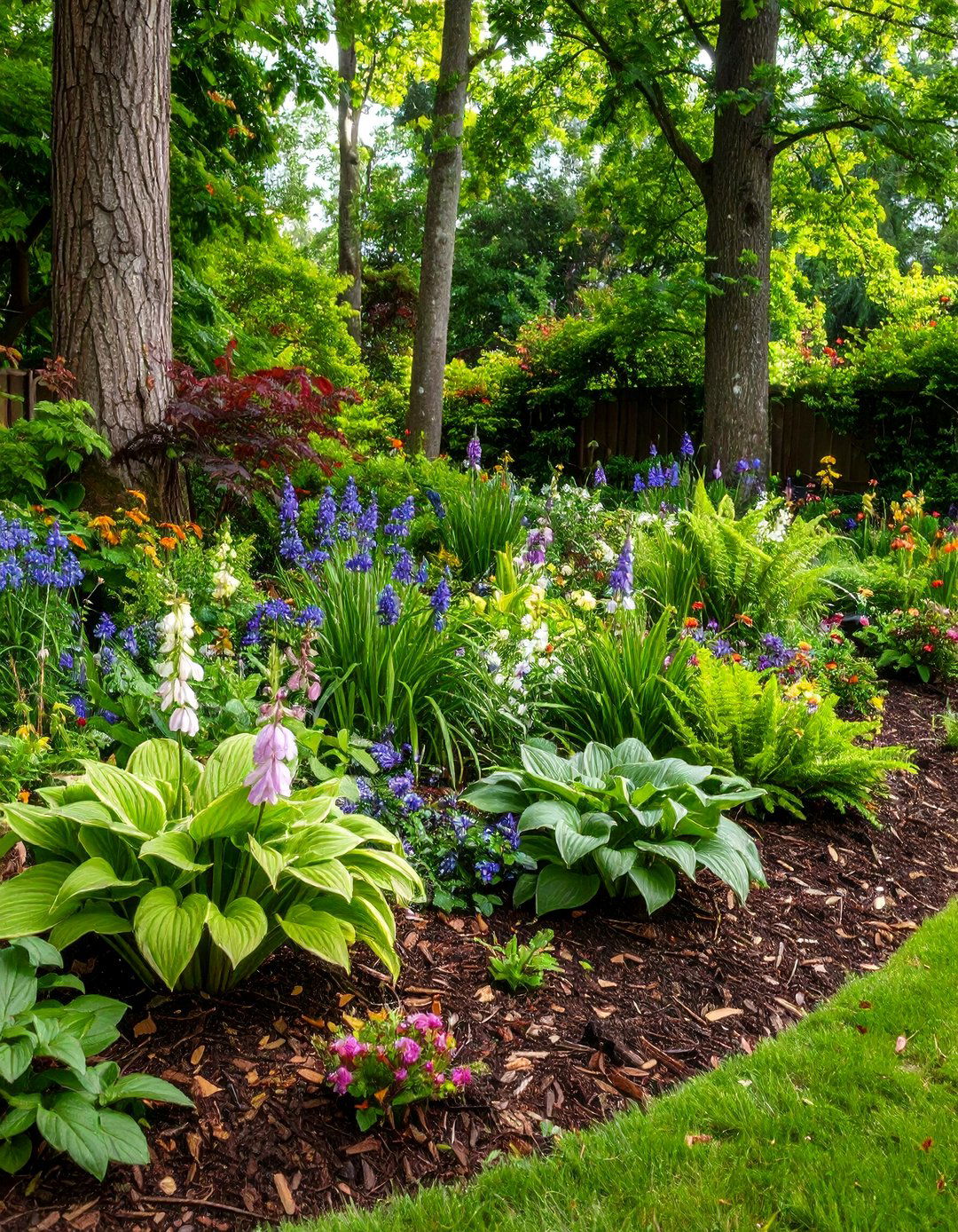 Shade Loving Flower Bed Under Trees - 25 flower bed ideas