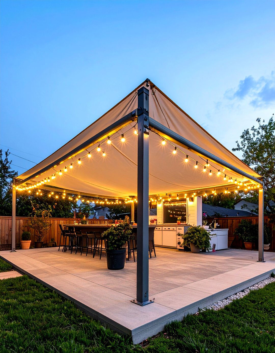 Shade Sail Roof for Budget Weather Cover - 25 outdoor laundry area design ideas