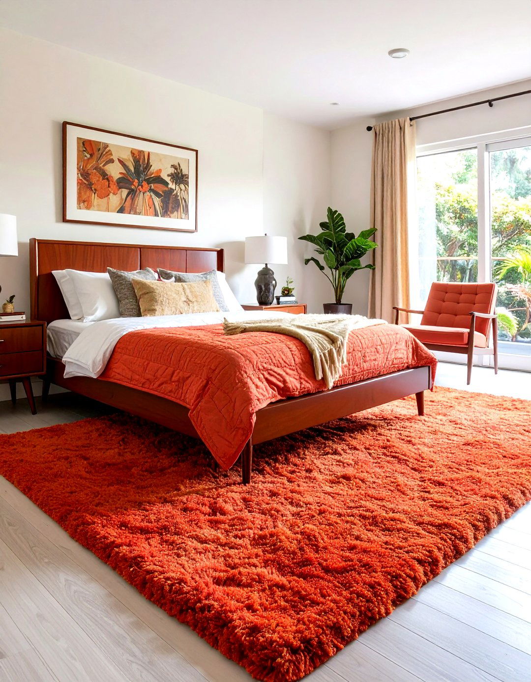 Shag Rug Warmth Beneath Your s Bedroom Feet - 25 60s bedroom ideas