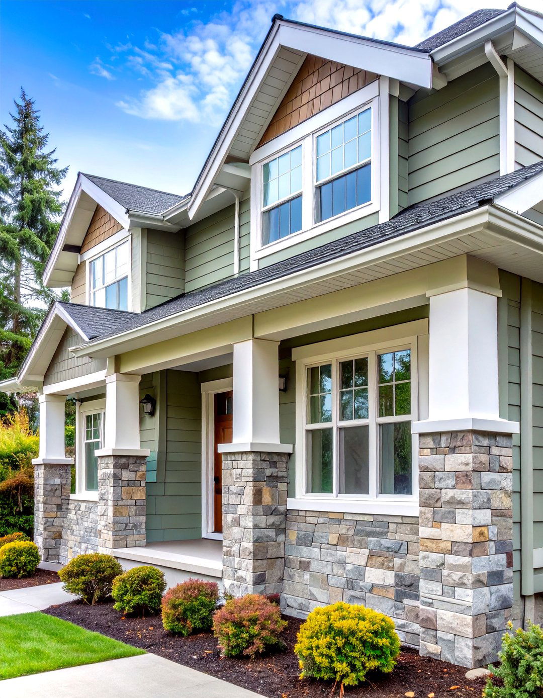 Shake Style Exterior Wainscoting to Add Textured Contrast - 25 exterior wainscoting ideas