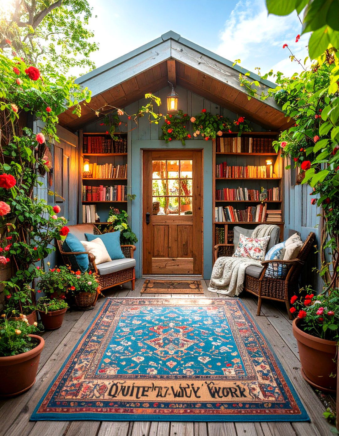 Shed Retreat Reading Nook - 25 outdoor reading nook ideas