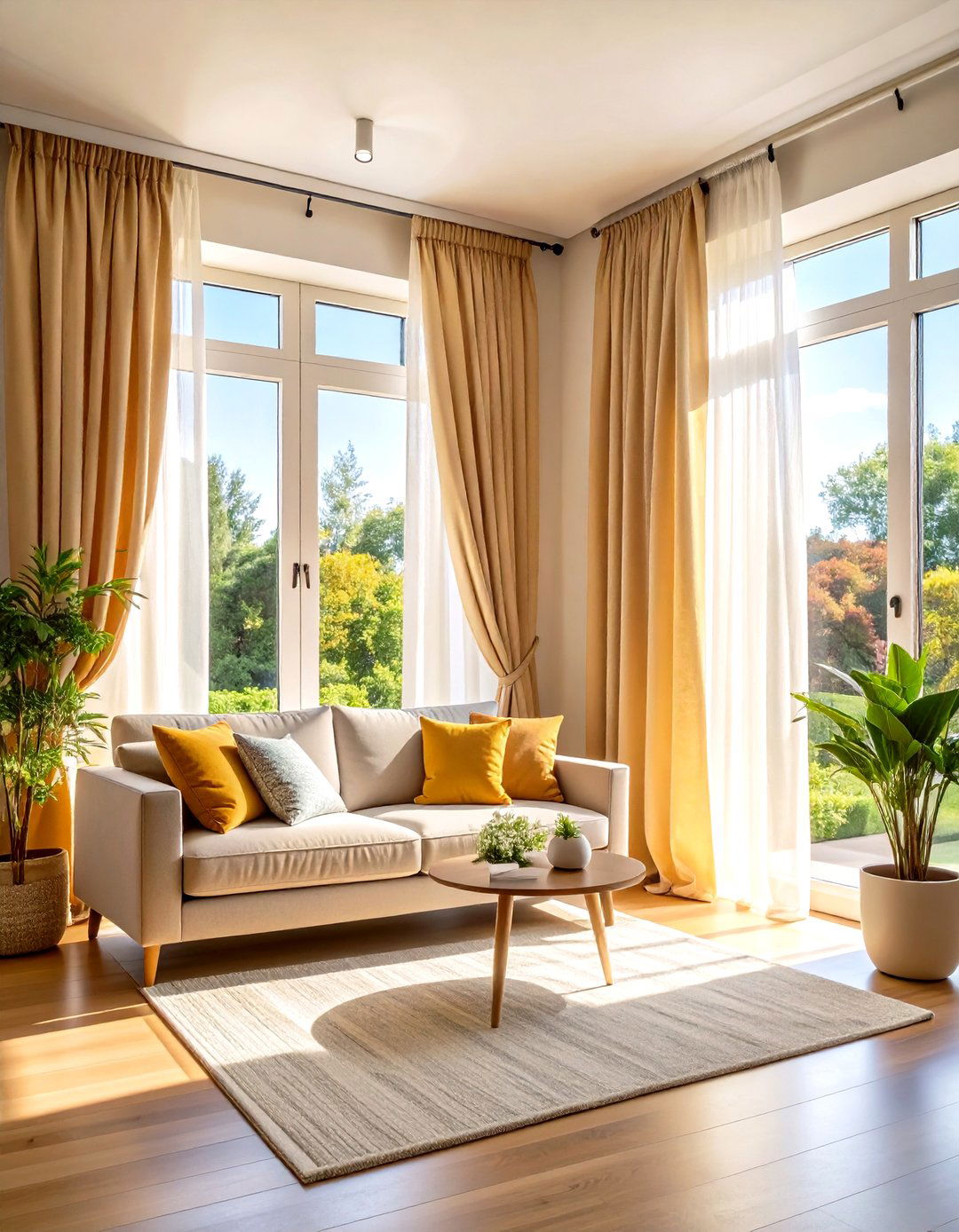 Sheer Apartment Curtains Harness Natural Light - 25 apartment decorating ideas