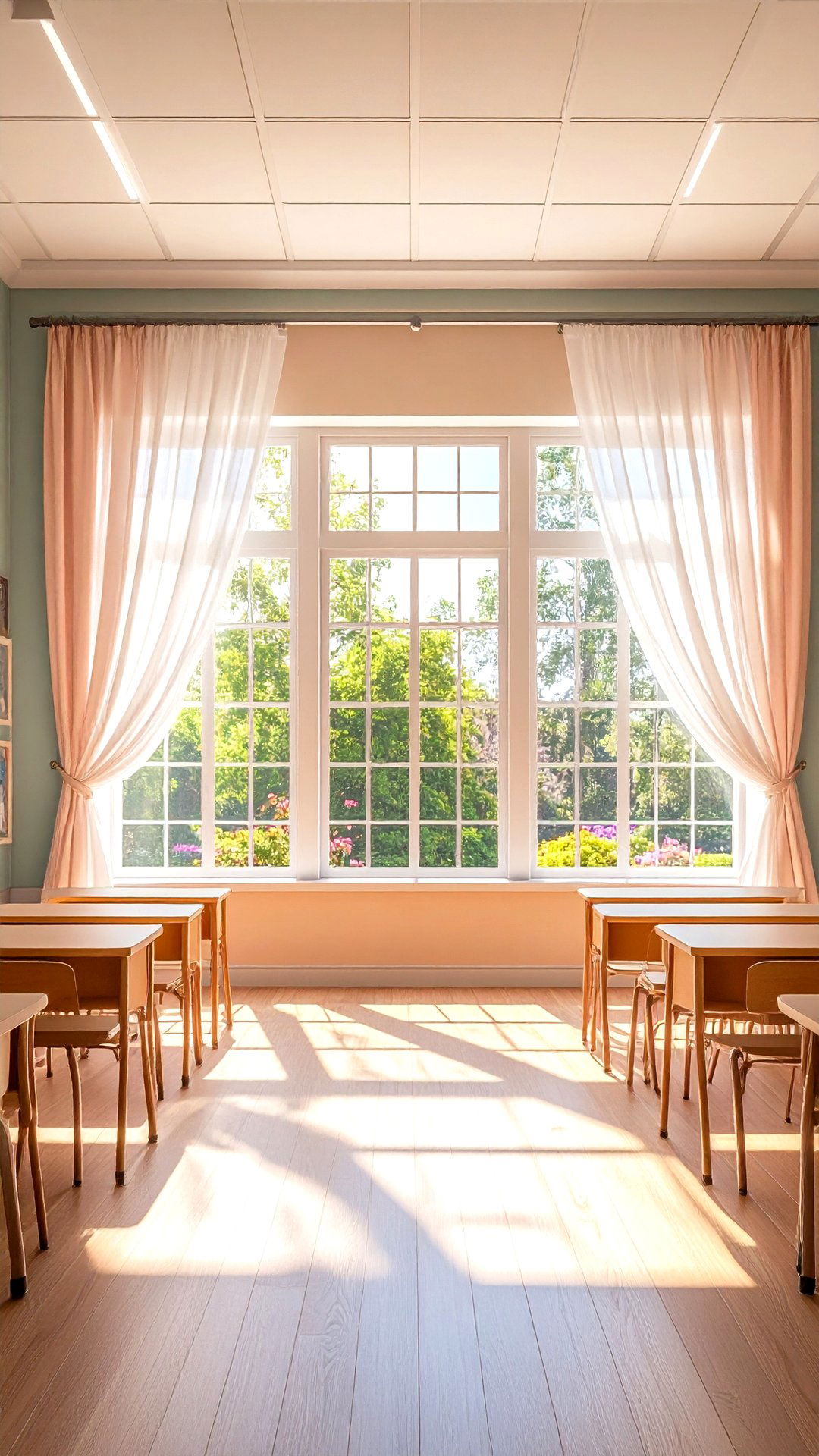 Sheer Curtain Daylight Classroom Lighting Softening - 25 classroom lighting ideas