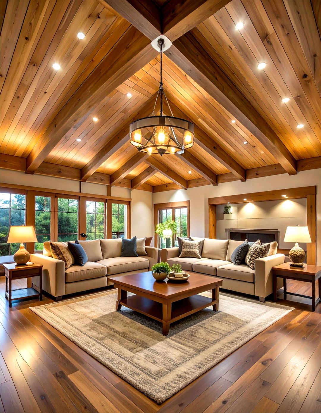 Shiplap Or Tongue and Groove For Subtle Detail - 25 open concept vaulted ceiling living room ideas