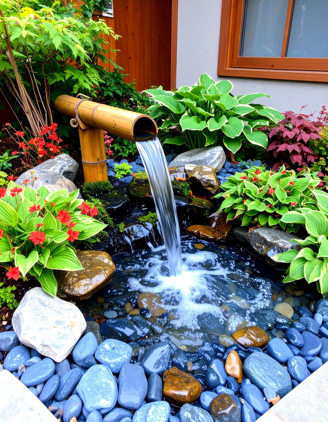 Shishi Odoshi Bamboo Water Spout for Subtle Sound - 25 asian landscaping ideas