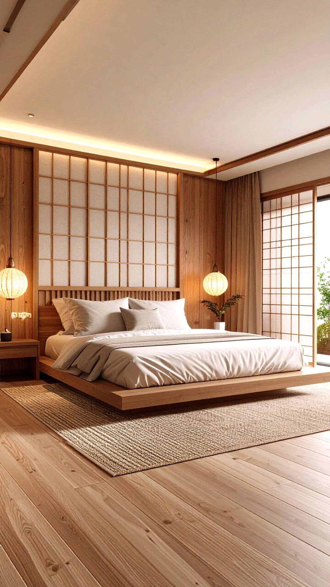 Shoji Screen Partitions in Asian Bedroom Layout - 25 asian bedroom ideas