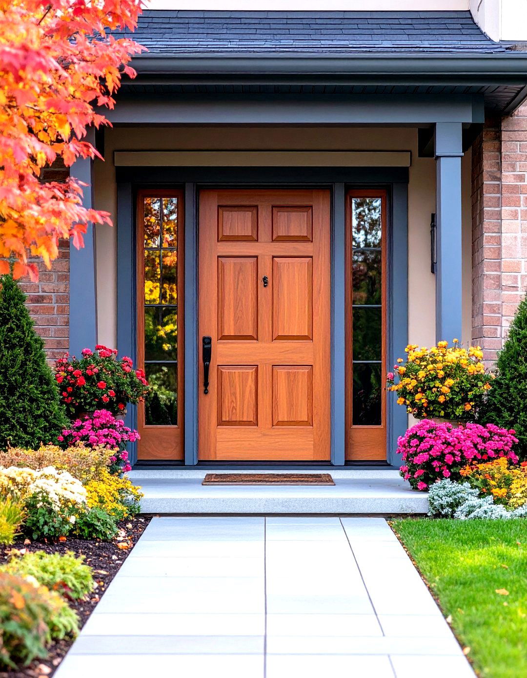 Sidelight Matching Casing for a Unified Look - 25 exterior door trim ideas