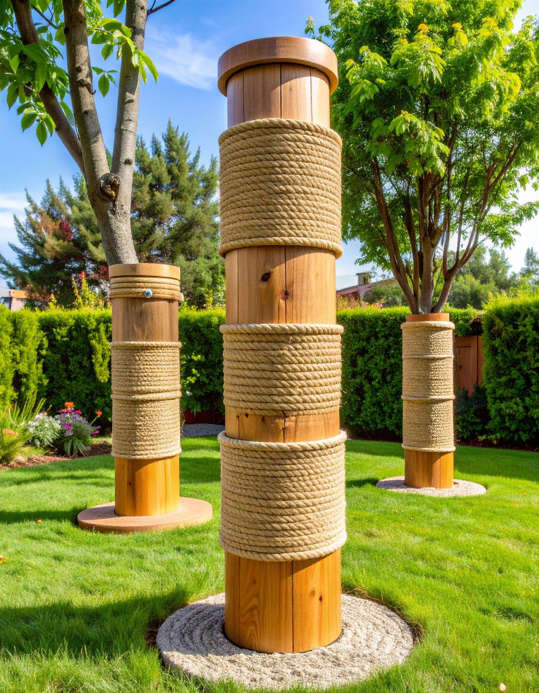 Sisal Rope Scratch Column Tree - 25 outdoor cat tree ideas
