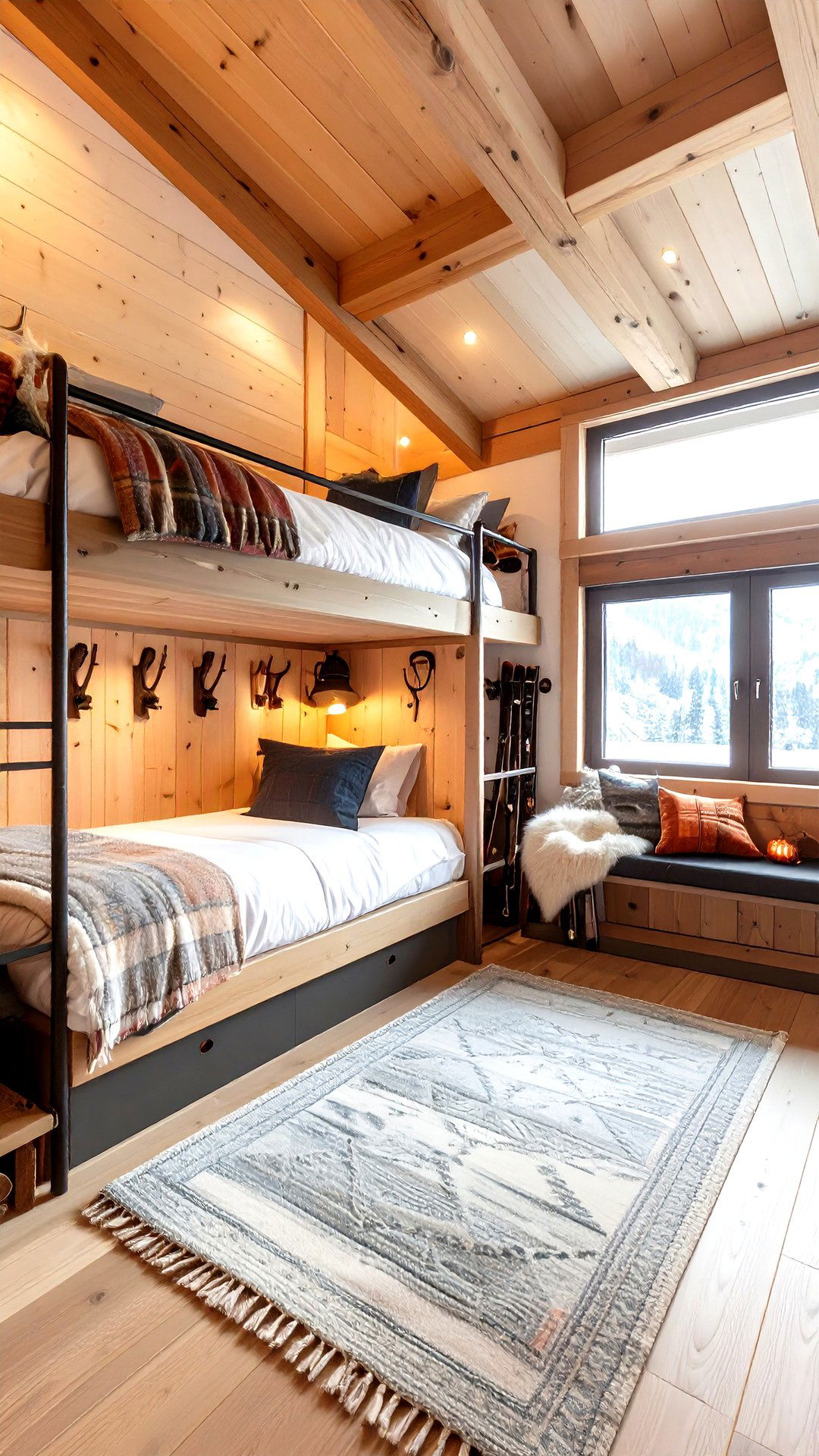 Ski Lodge Bunk Room with Gear Racks and Boot Warmers - 25 bunk room ideas