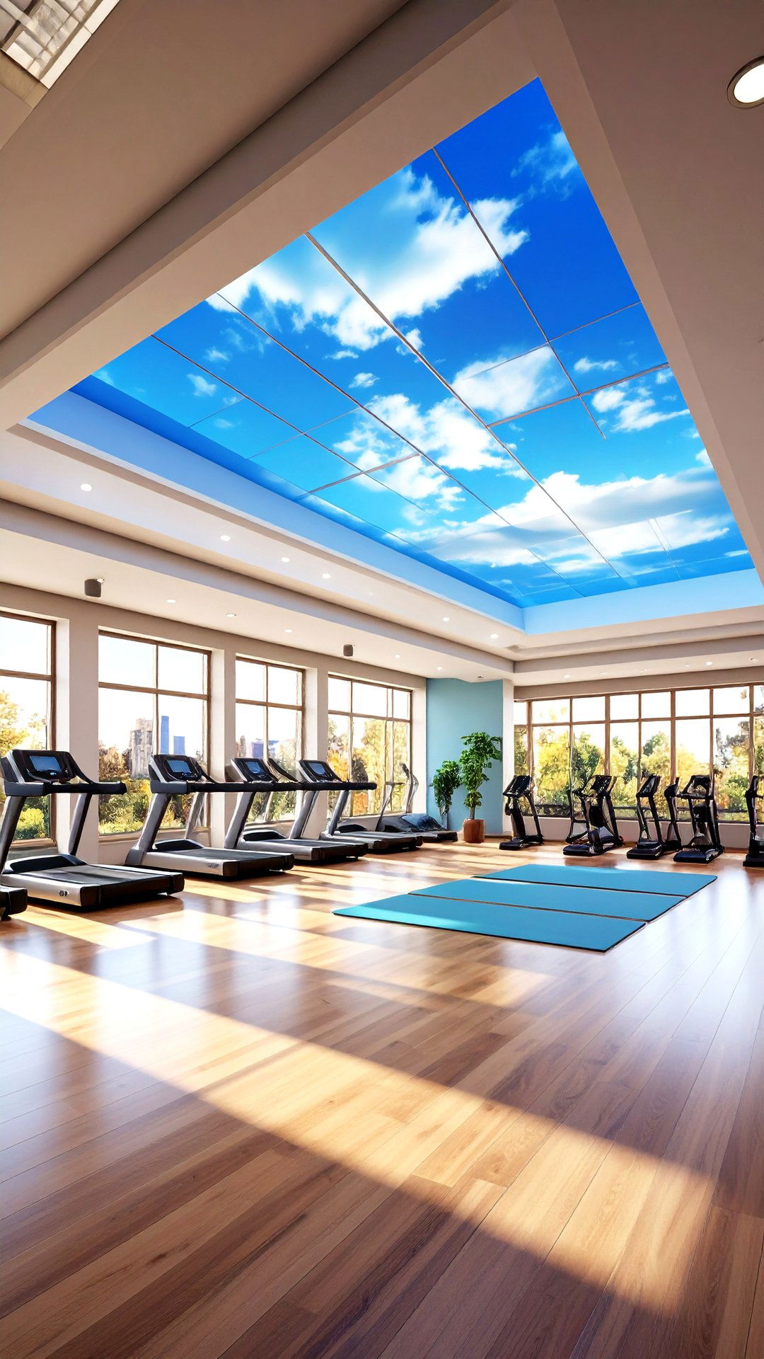 Skylight Illusion Accent Ceiling Brings the Outdoors In - 25 accent ceiling ideas