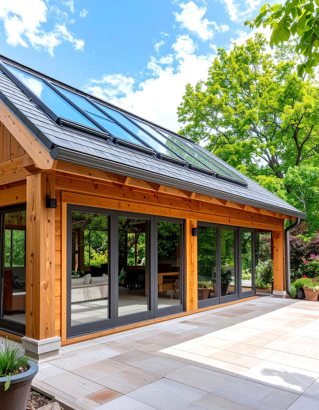 Skylight Pierced Gable Roof - 25 gable patio roof design ideas