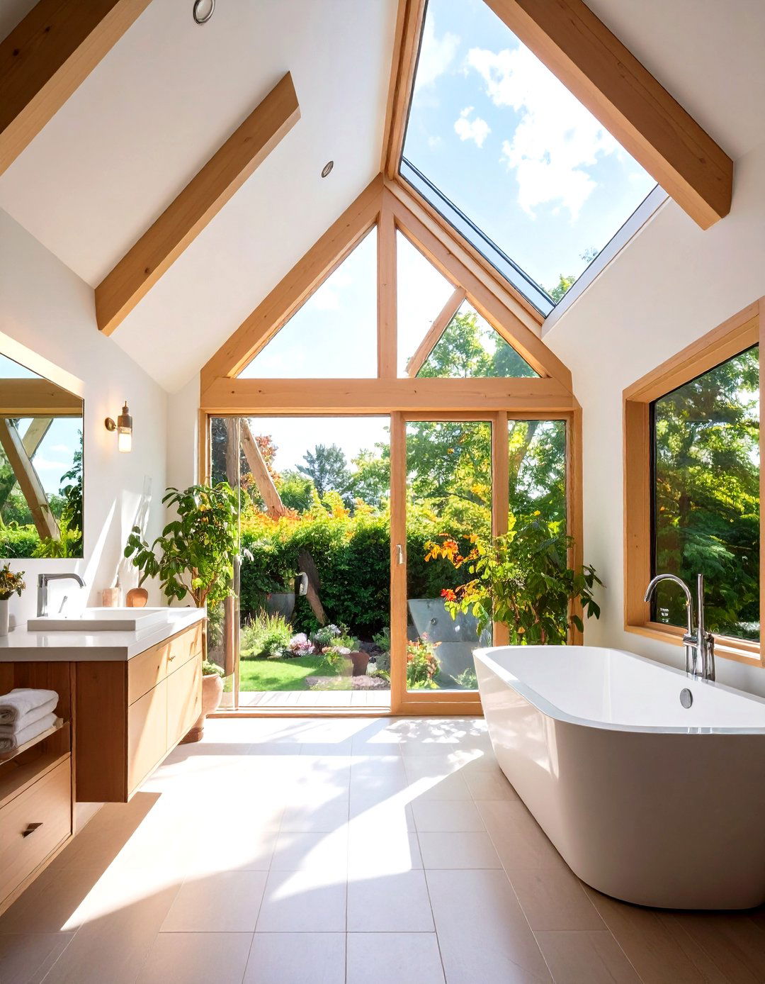 Skylight Ventilation to Brighten and Dry the Ensuite Bathroom - 25 ensuite bathroom ideas