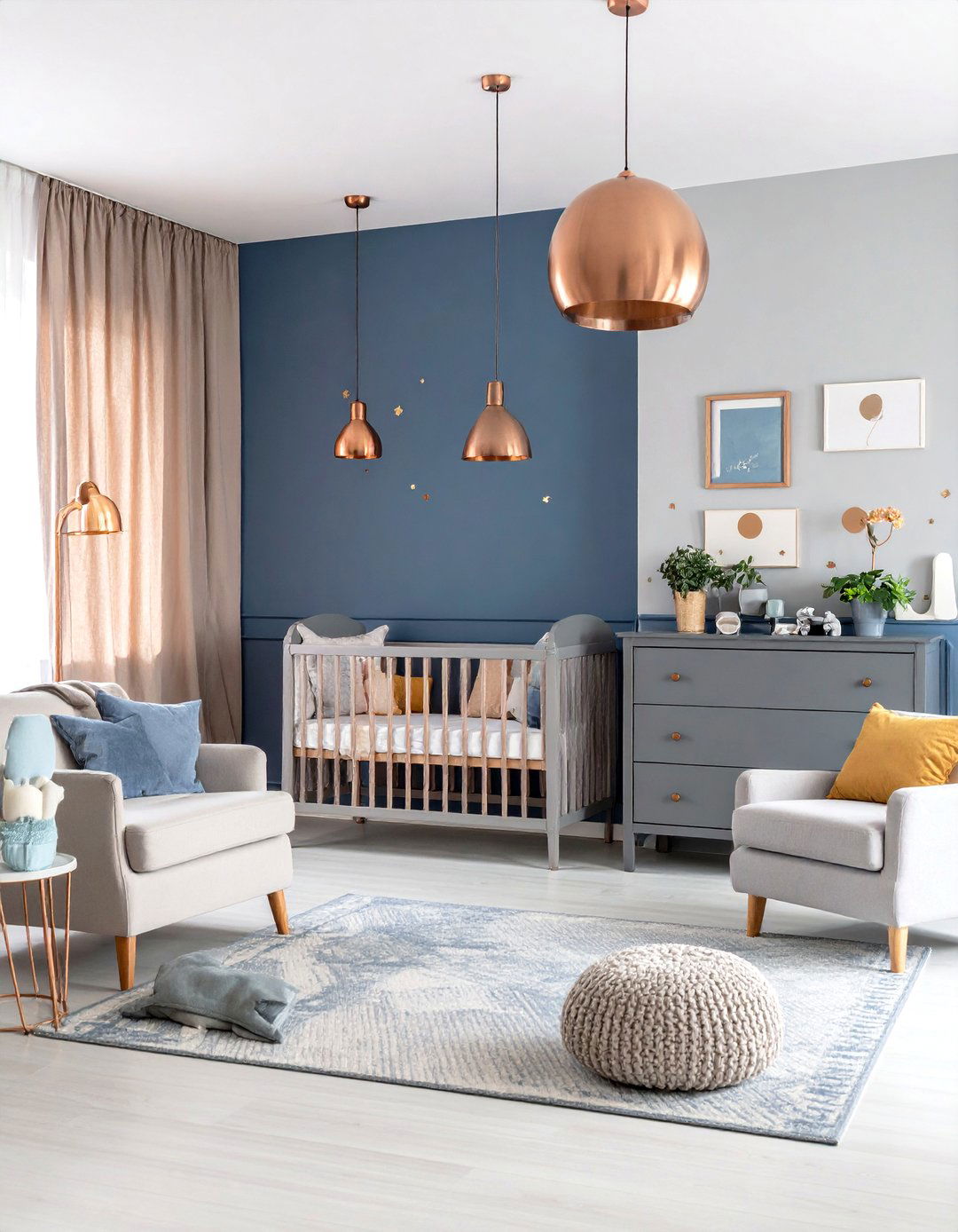 Slate Blue and Copper Nursery Color - 25 nursery color ideas