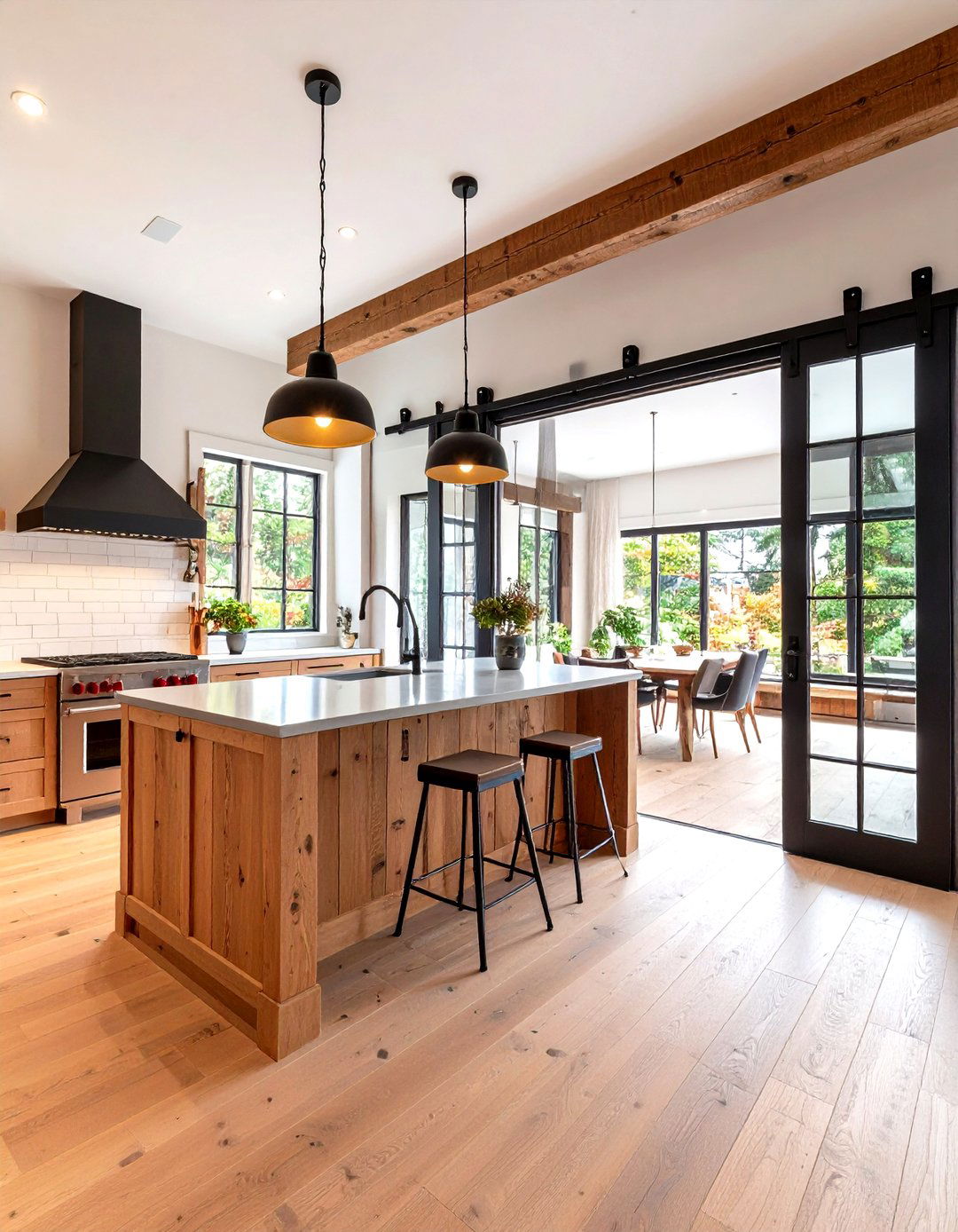 Sliding Barn Door Lets You Close Off the Galley Kitchen - 25 galley kitchen ideas