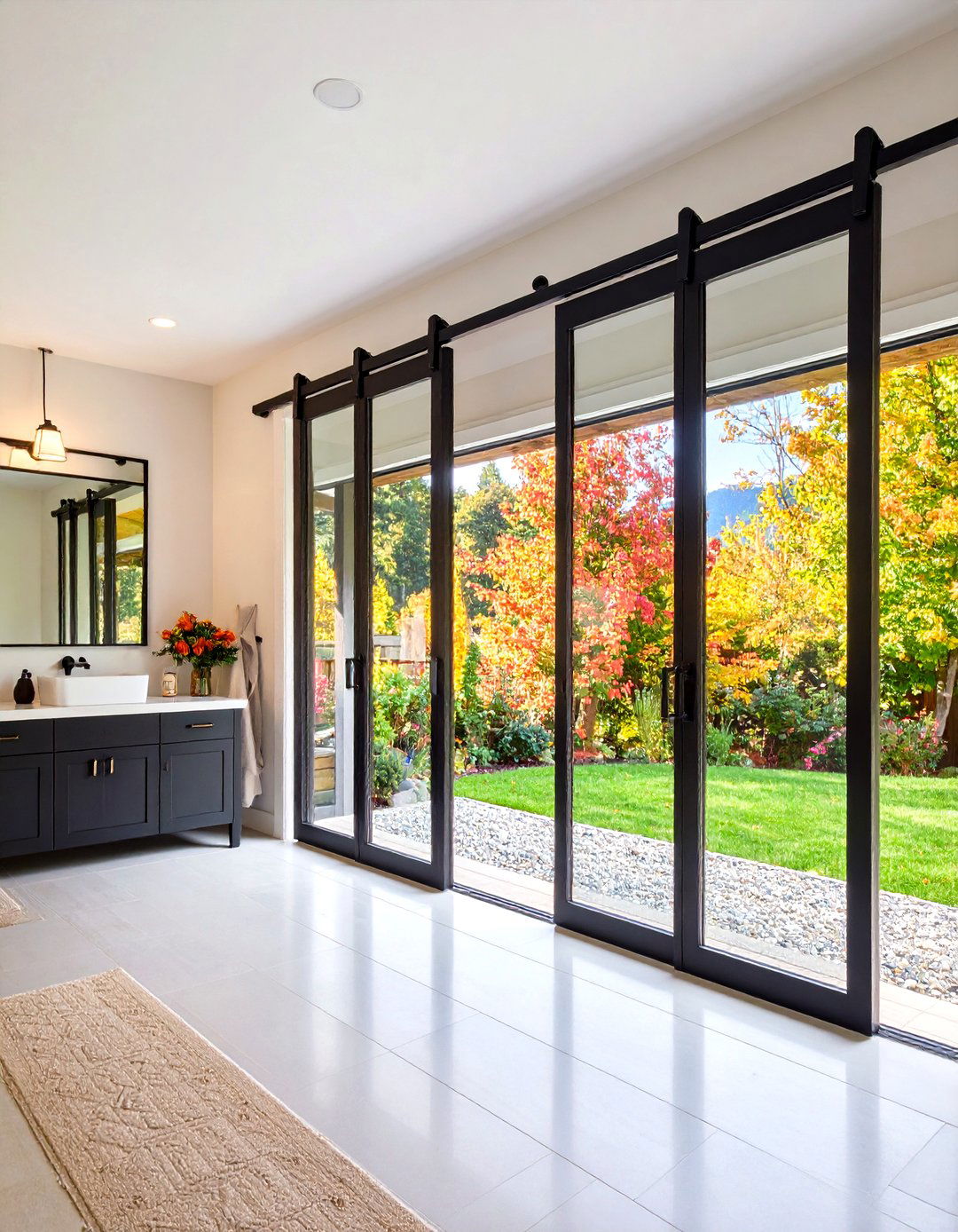 Sliding Barn Door Shower Screens for Barndominium Bathroom Flow - 25 barndominium bathroom ideas