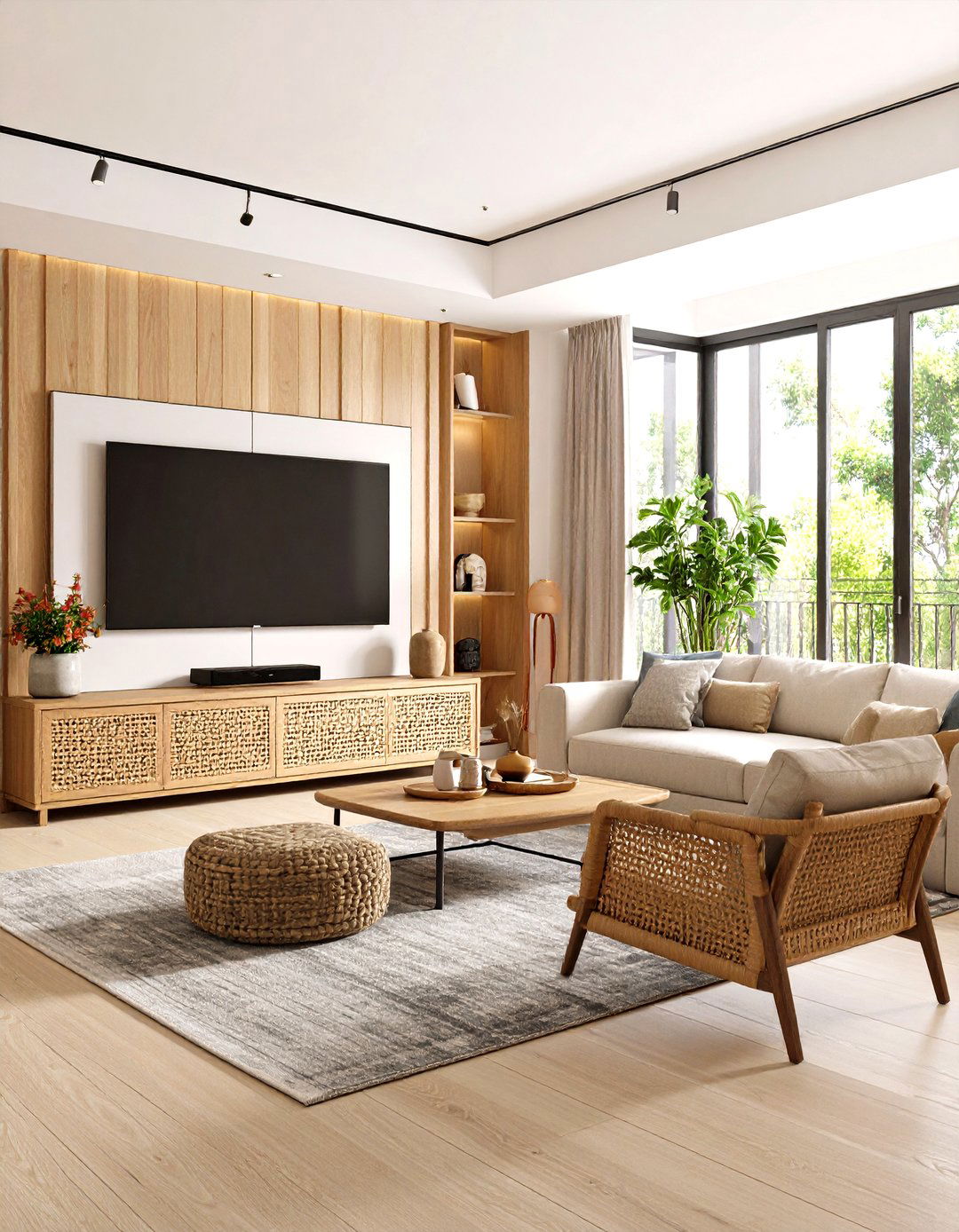 Sliding Door TV Cabinets Keep Living Room Tech Tidy - 25 apartment small living room ideas